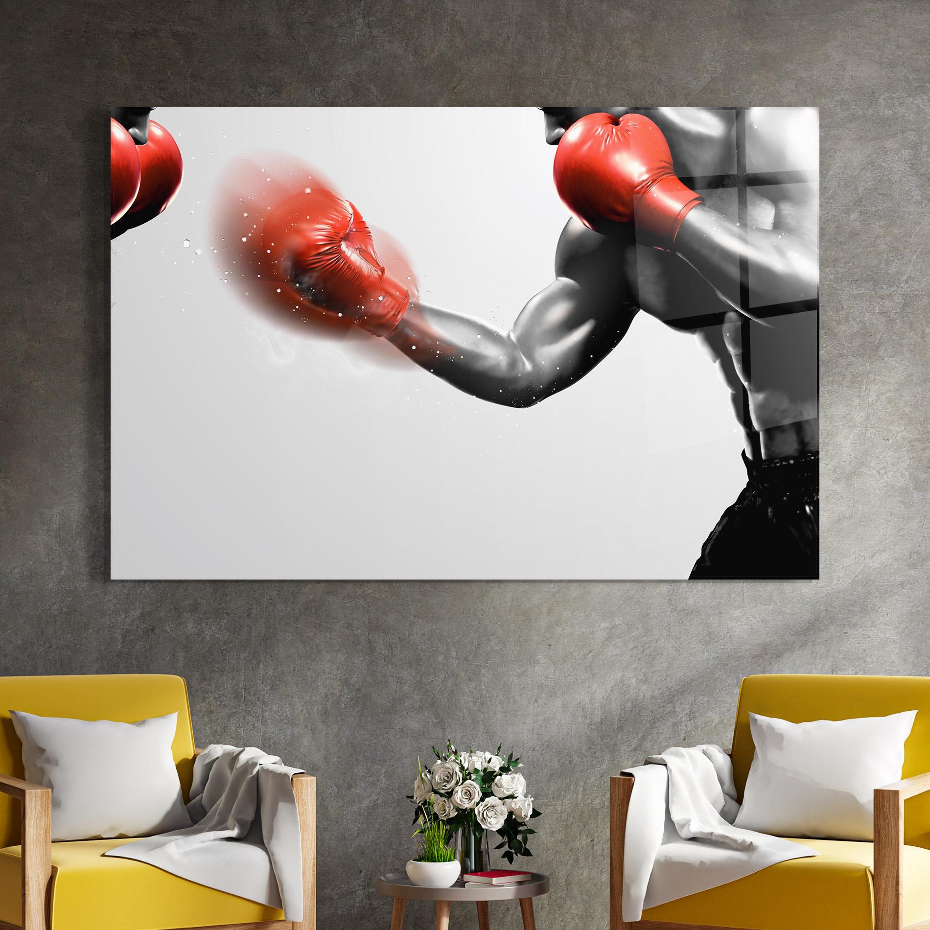 Tablou Sticla Red Smoke Box mockup 4