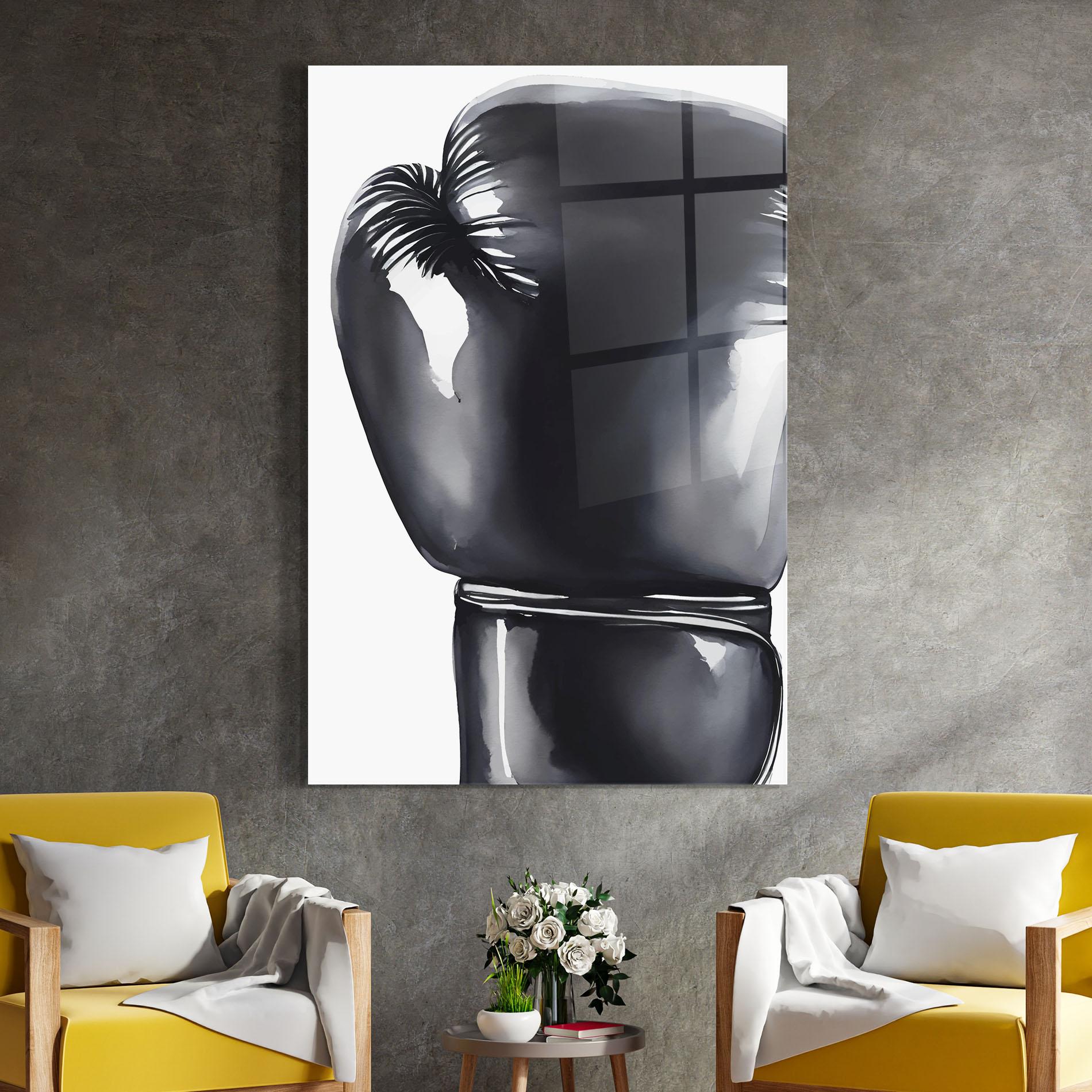 Tablou Sticla Black Box Glove mockup 4