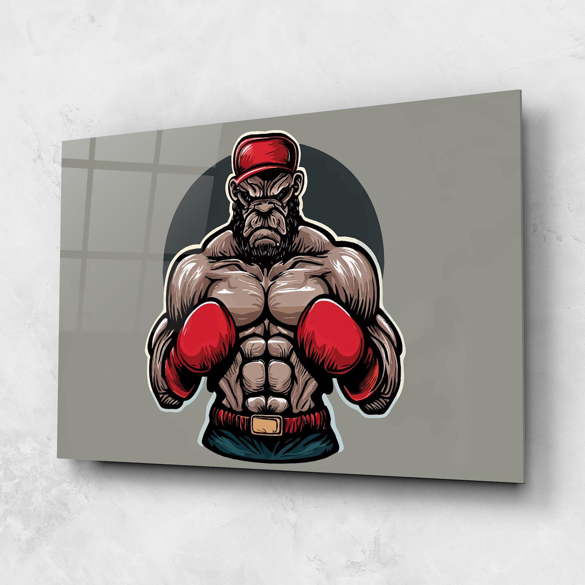Tablou Sticla Boxer Character mockup 1