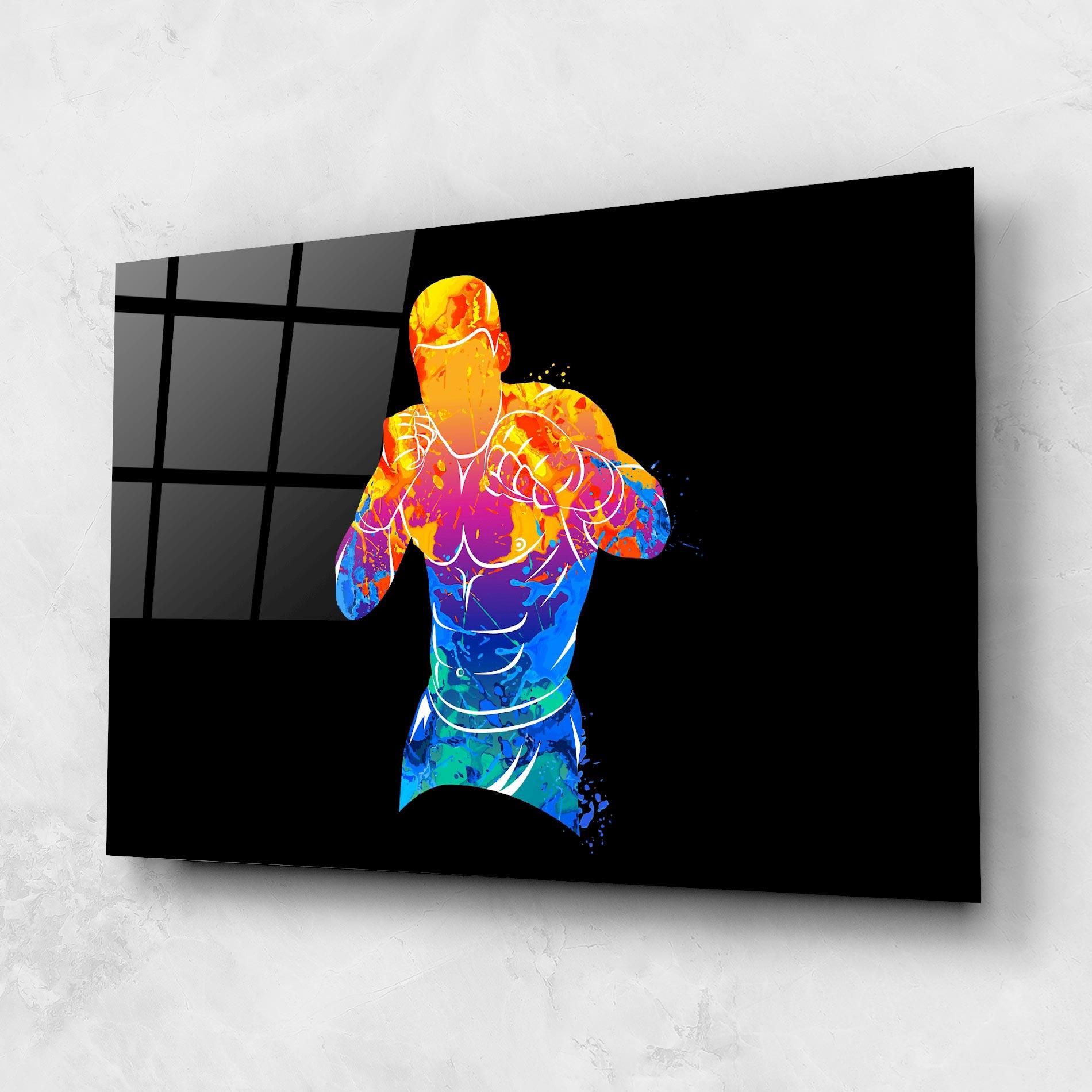 Tablou Sticla Colorful Box mockup 1