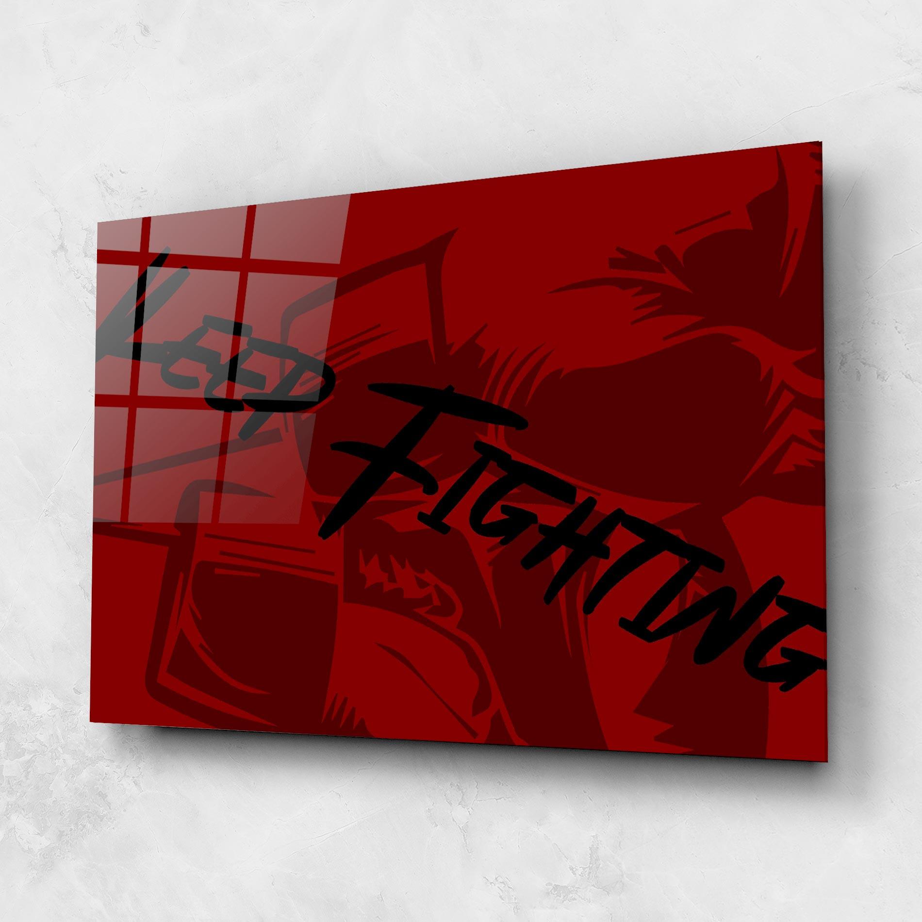 Tablou Sticla Keep Fighting mockup 1