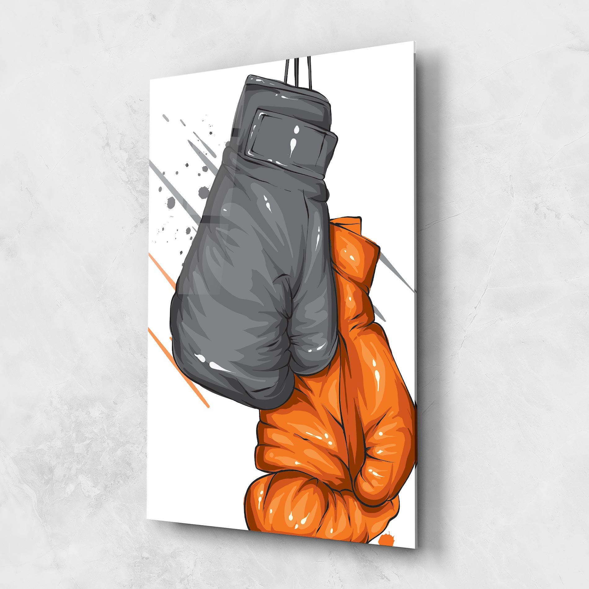 Grey Orange Glove mockup 1