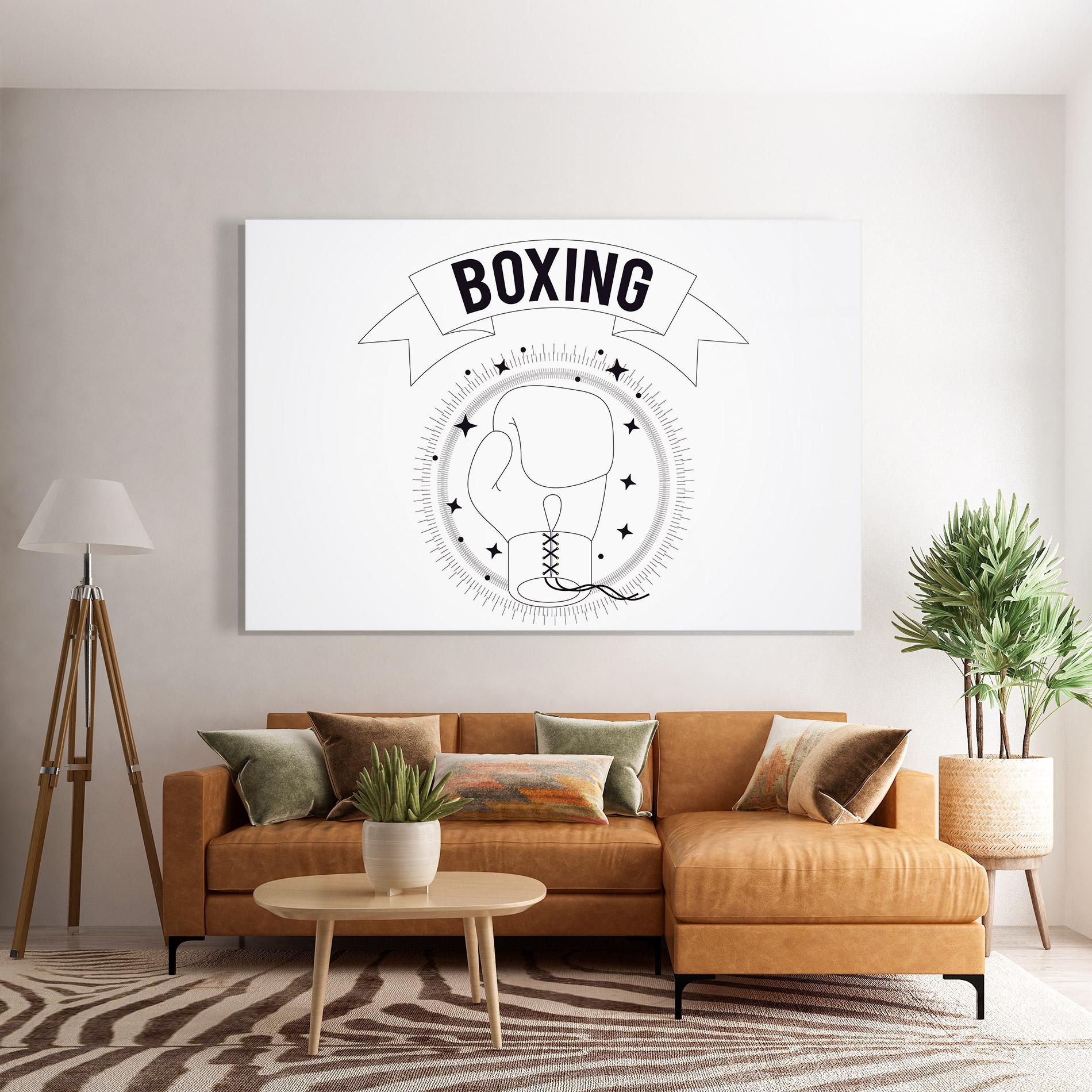 Tablou Sticla Boxing Line mockup 7