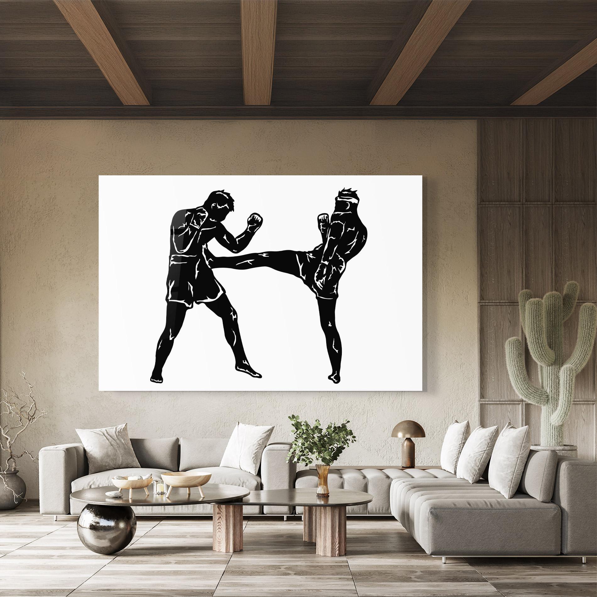 Tablou Sticla Box Fight Move mockup 8