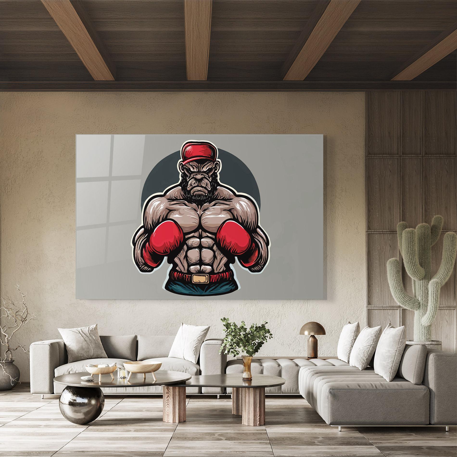 Tablou Sticla Boxer Character mockup 8
