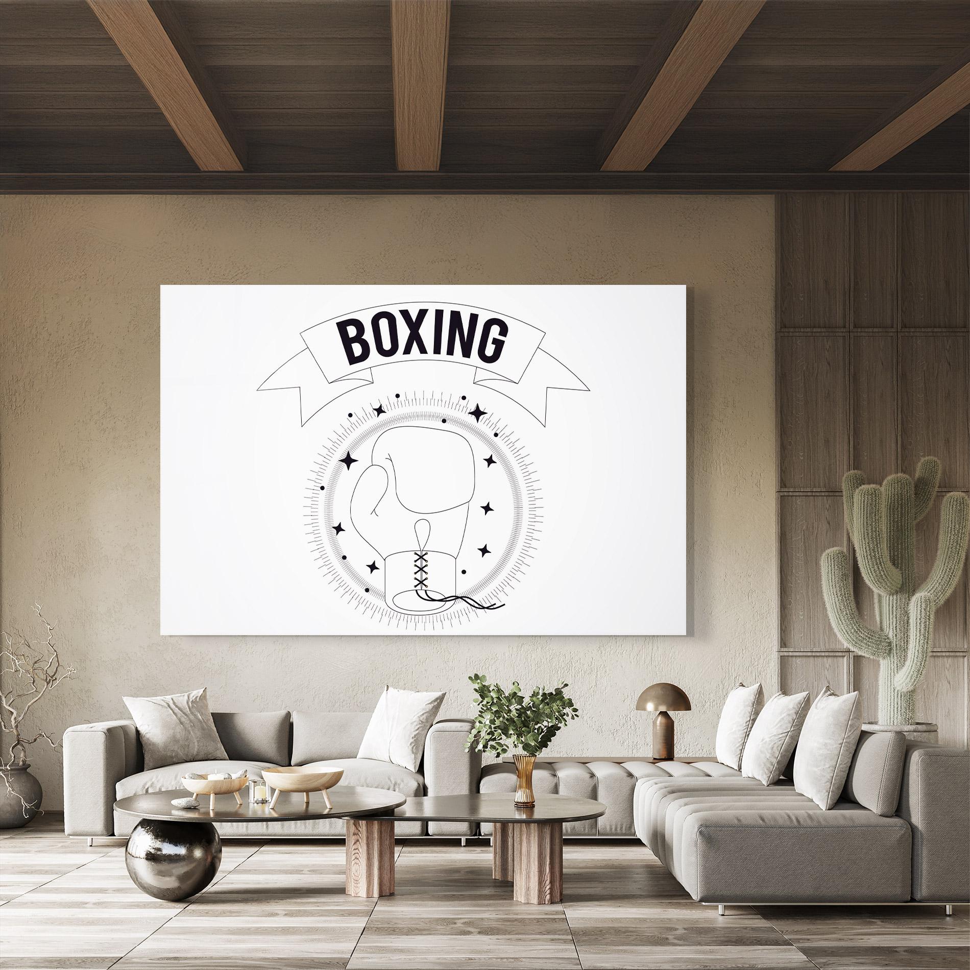 Tablou Sticla Boxing Line mockup 8