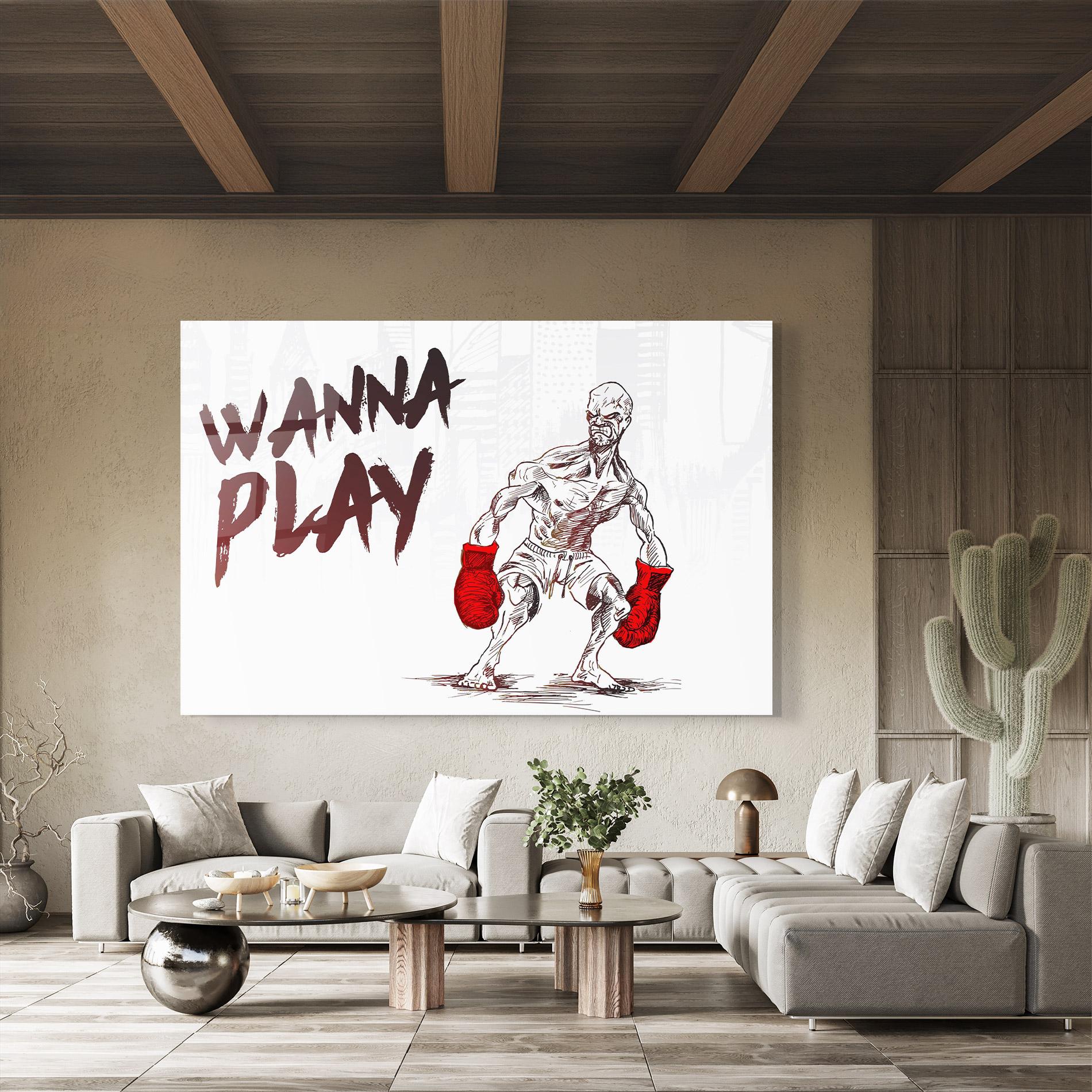 Tablou Sticla Wanna Play Box mockup 8