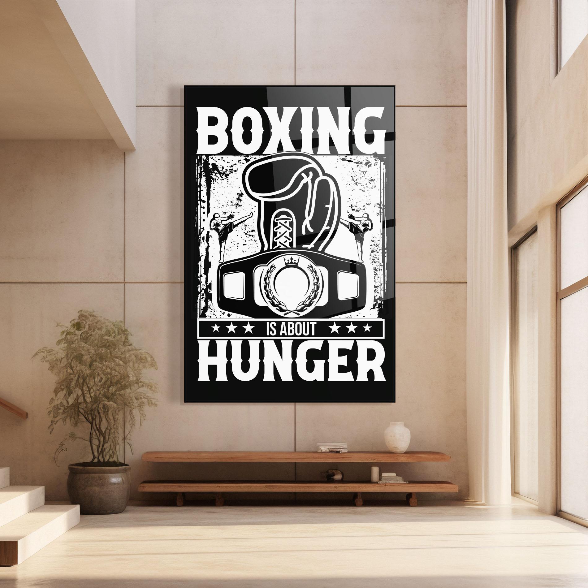 Tablou Sticla Boxing Hunger mockup 8