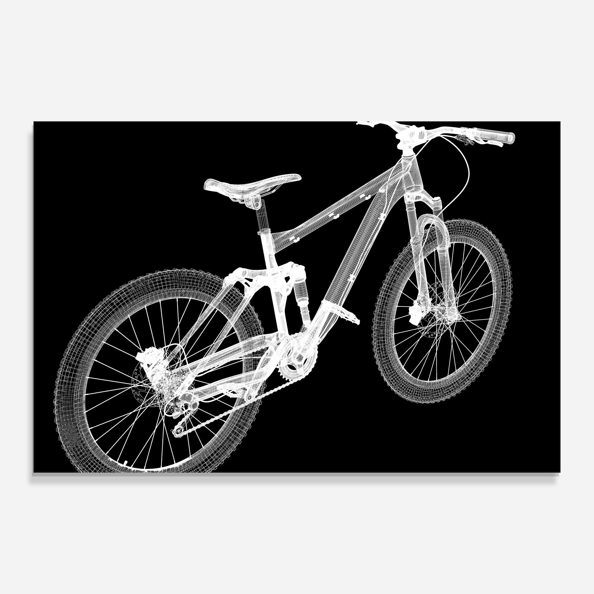 Tablou Sticla Bike 3d Model mockup 0