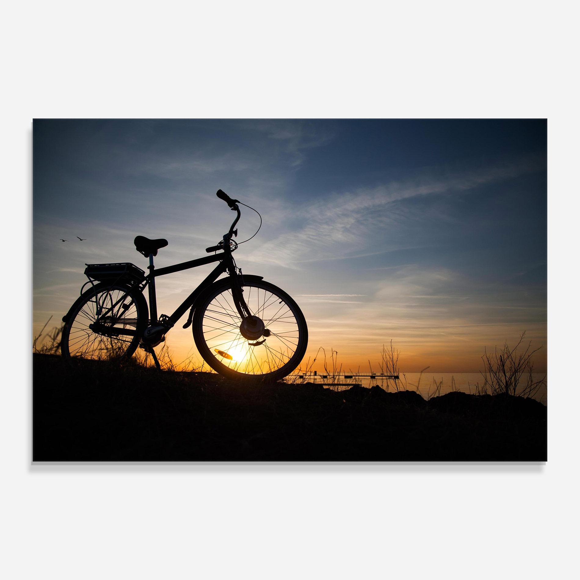 Tablou Sticla Blue Sky Bike mockup 0