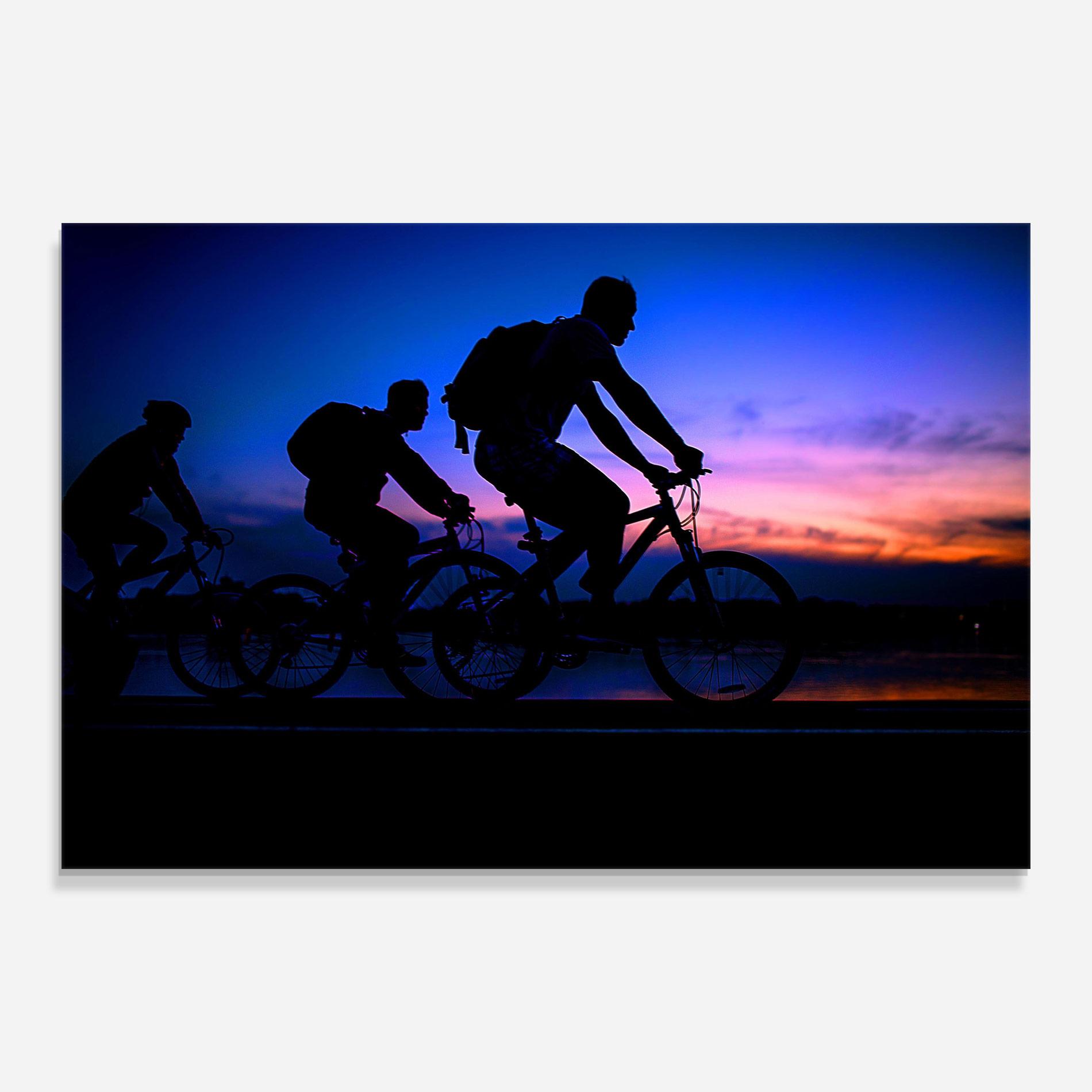 Tablou Sticla Dark Blue Sky Shilouette mockup 0