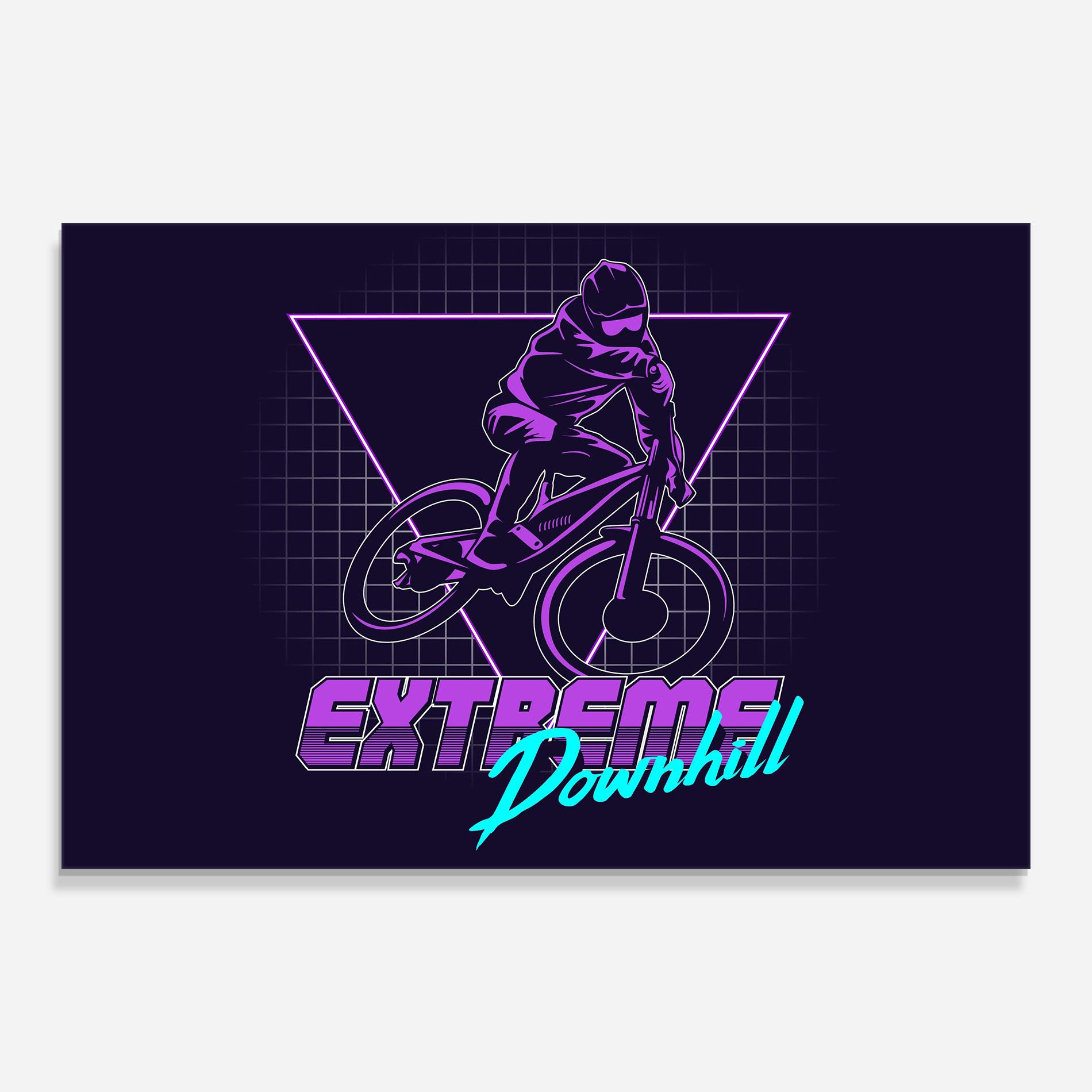 Tablou Sticla Extreme Downhill mockup 0