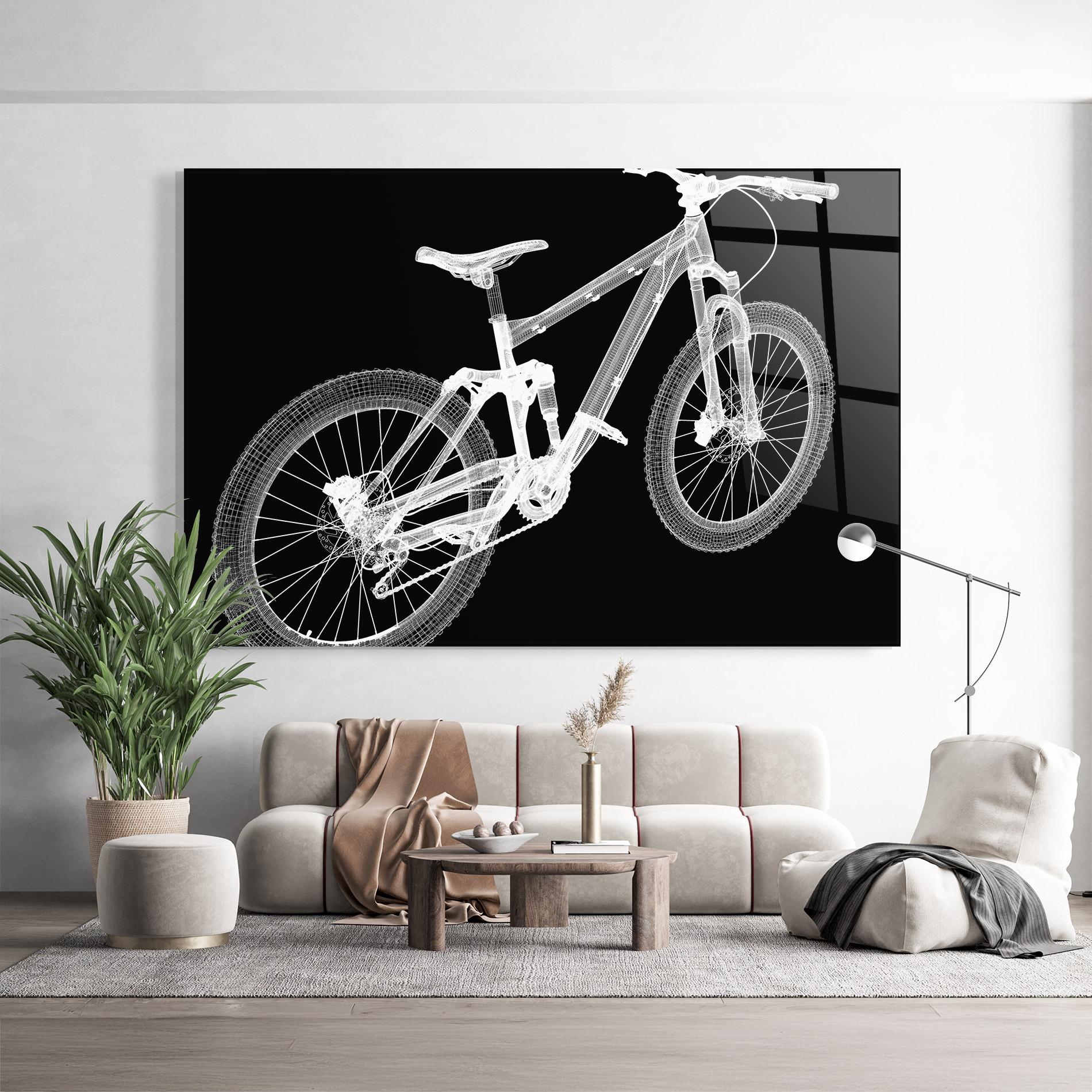 Tablou Sticla Bike 3d Model mockup 9