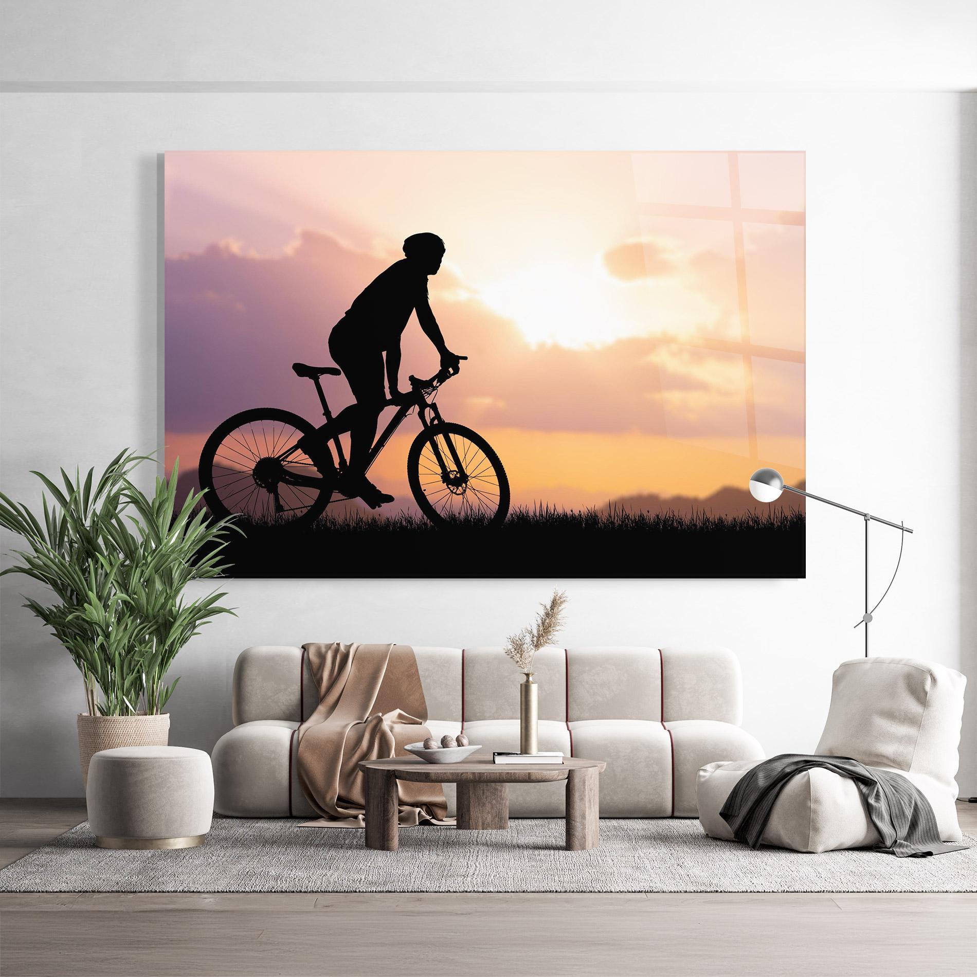 Tablou Sticla Bike Travel Concept mockup 9