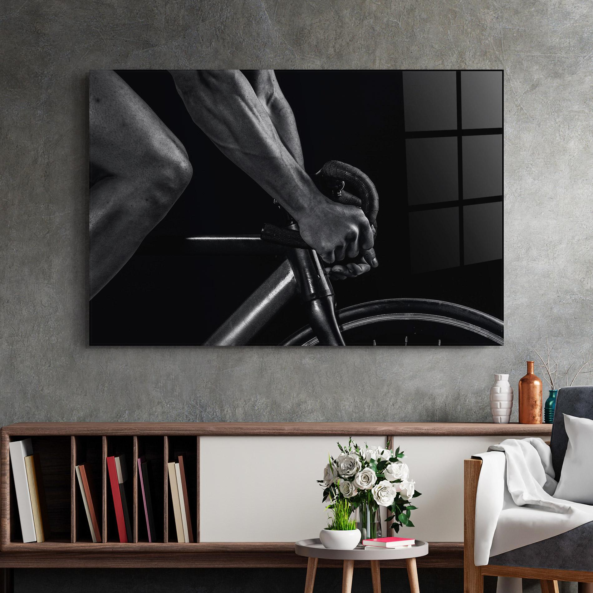 Tablou Sticla Bike Burst mockup 2