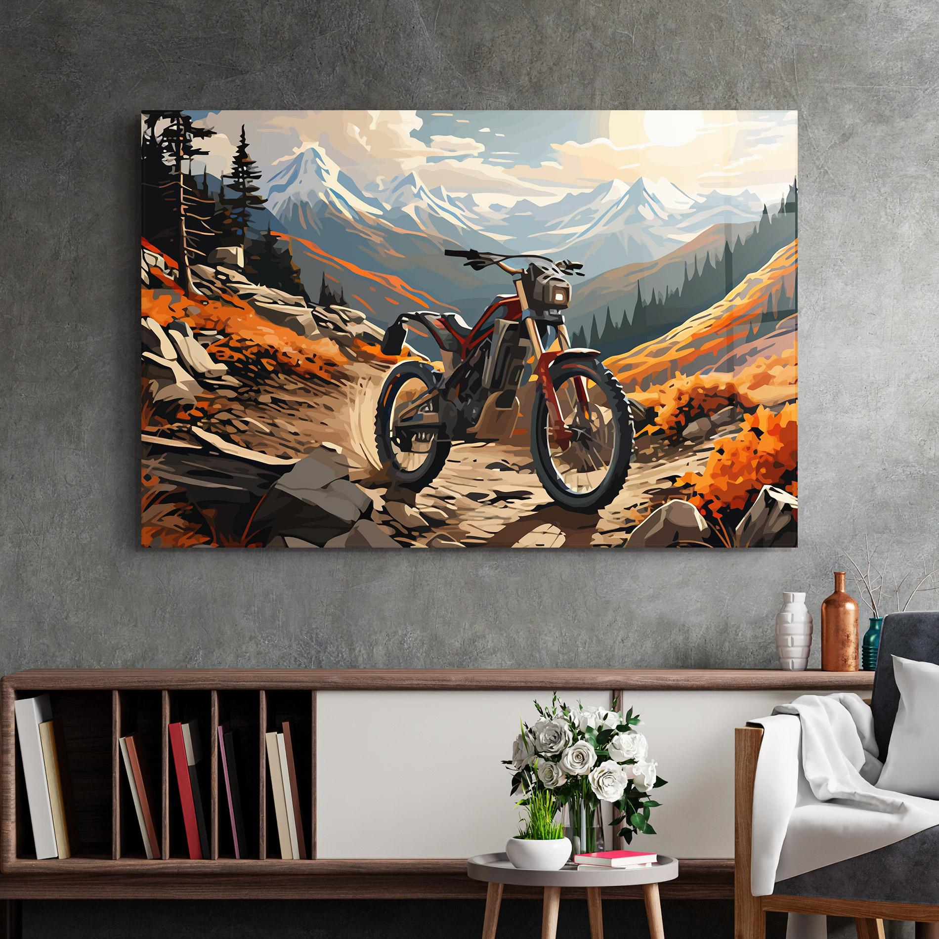 Tablou Sticla Bike Mountain mockup 2