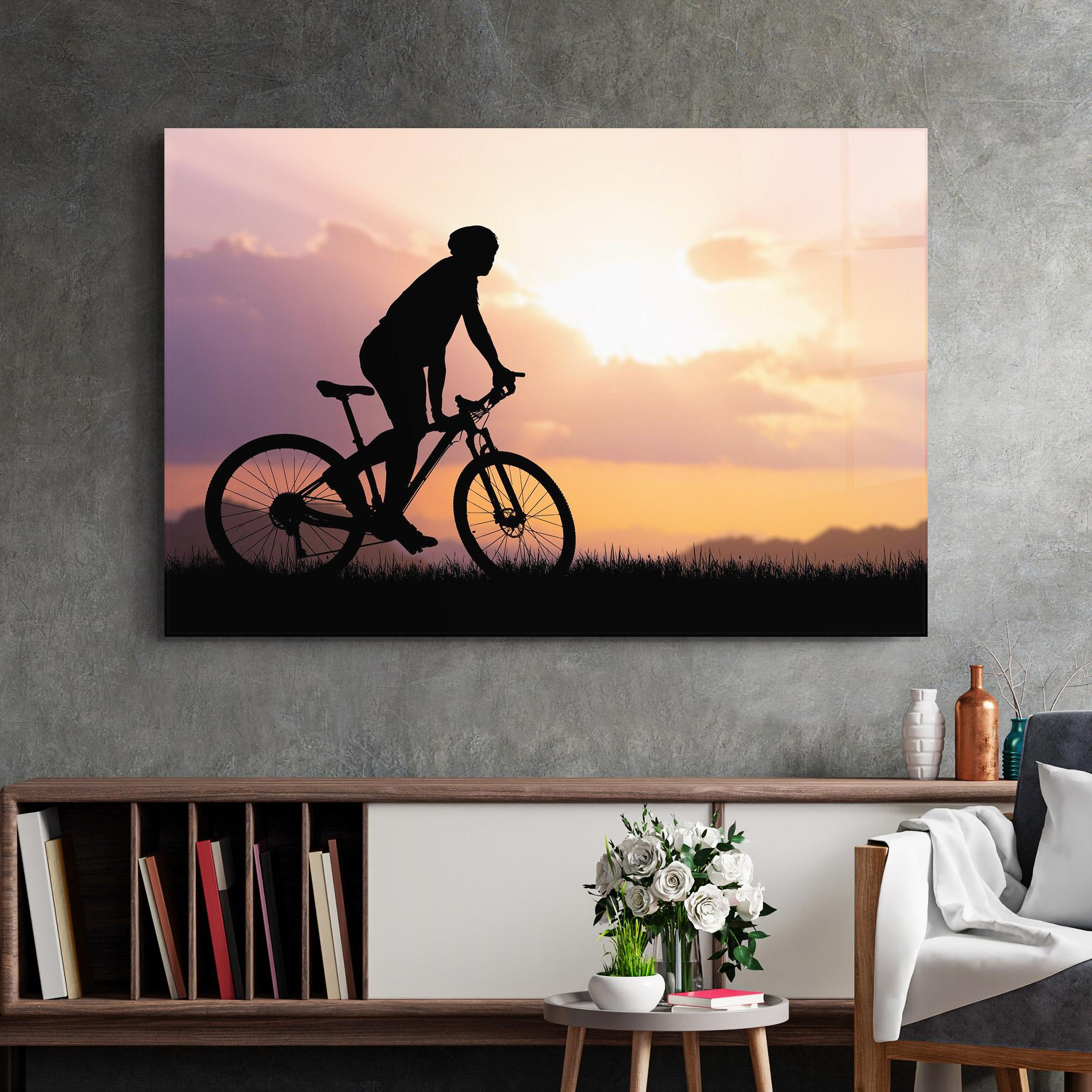 Tablou Sticla Bike Travel Concept mockup 2