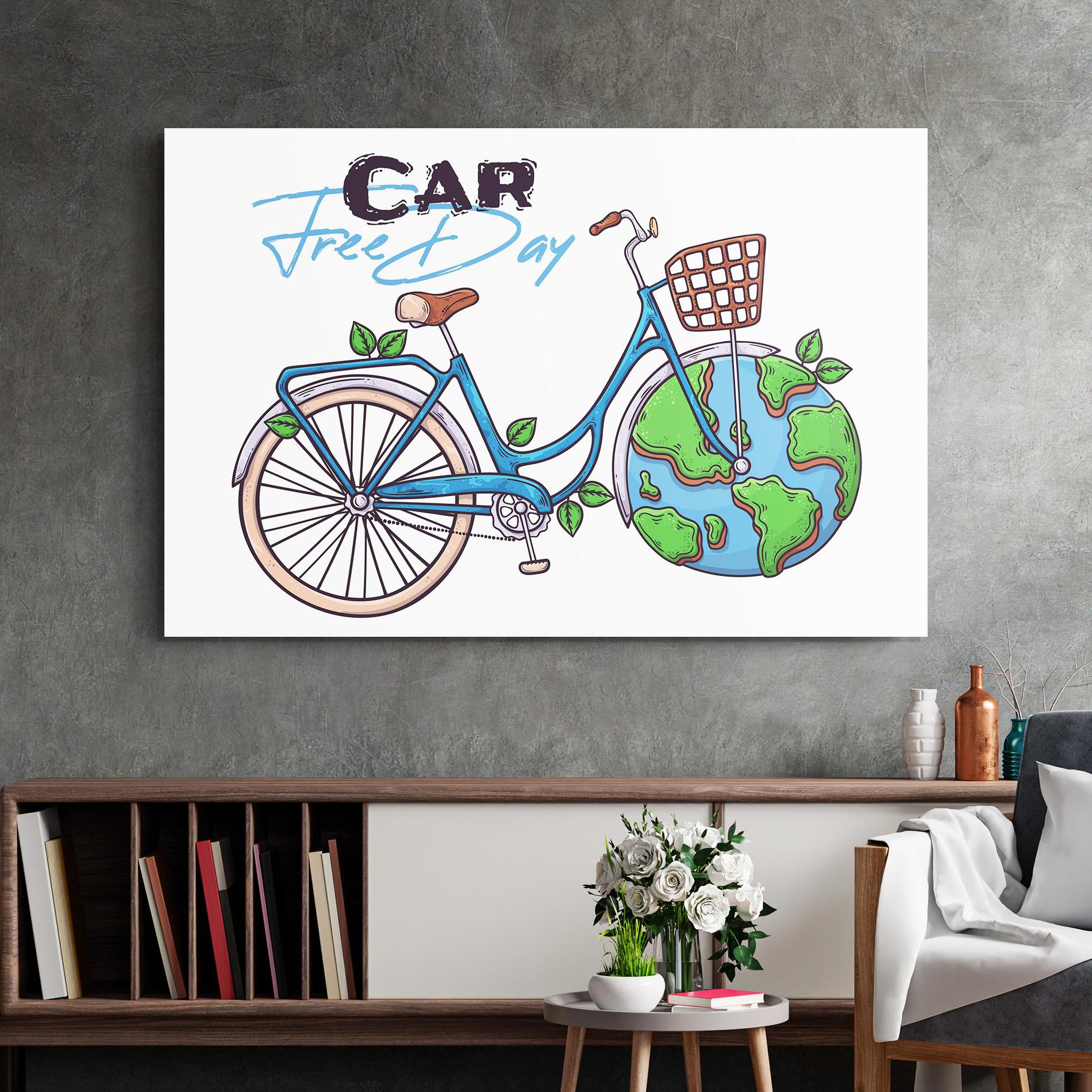 Tablou Sticla Free Day Bike mockup 2