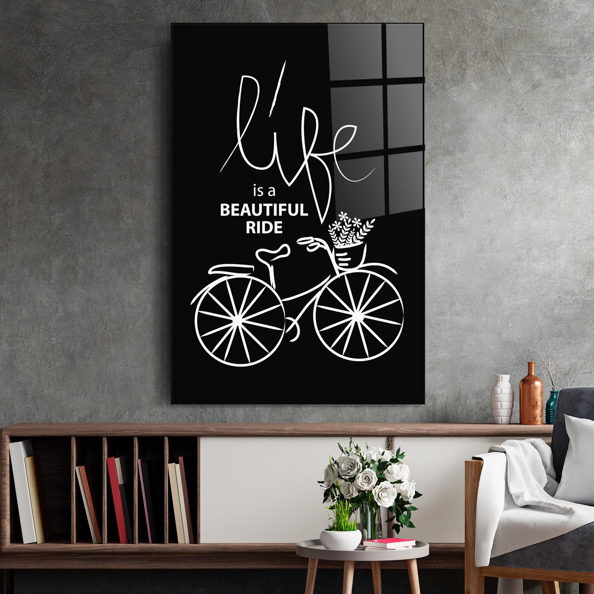 Tablou Sticla Beautiful Ride mockup 2