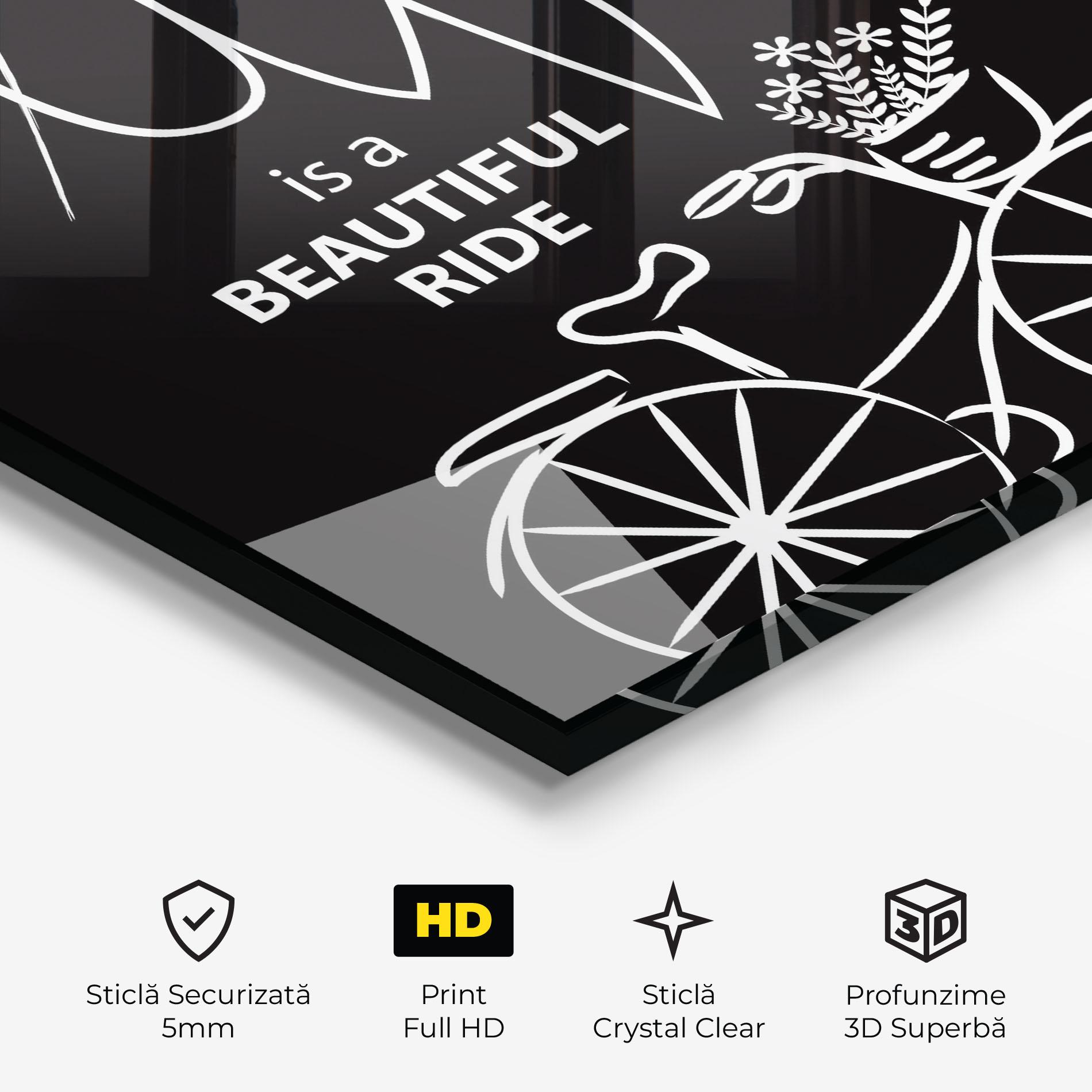 Tablou Sticla Beautiful Ride mockup 3