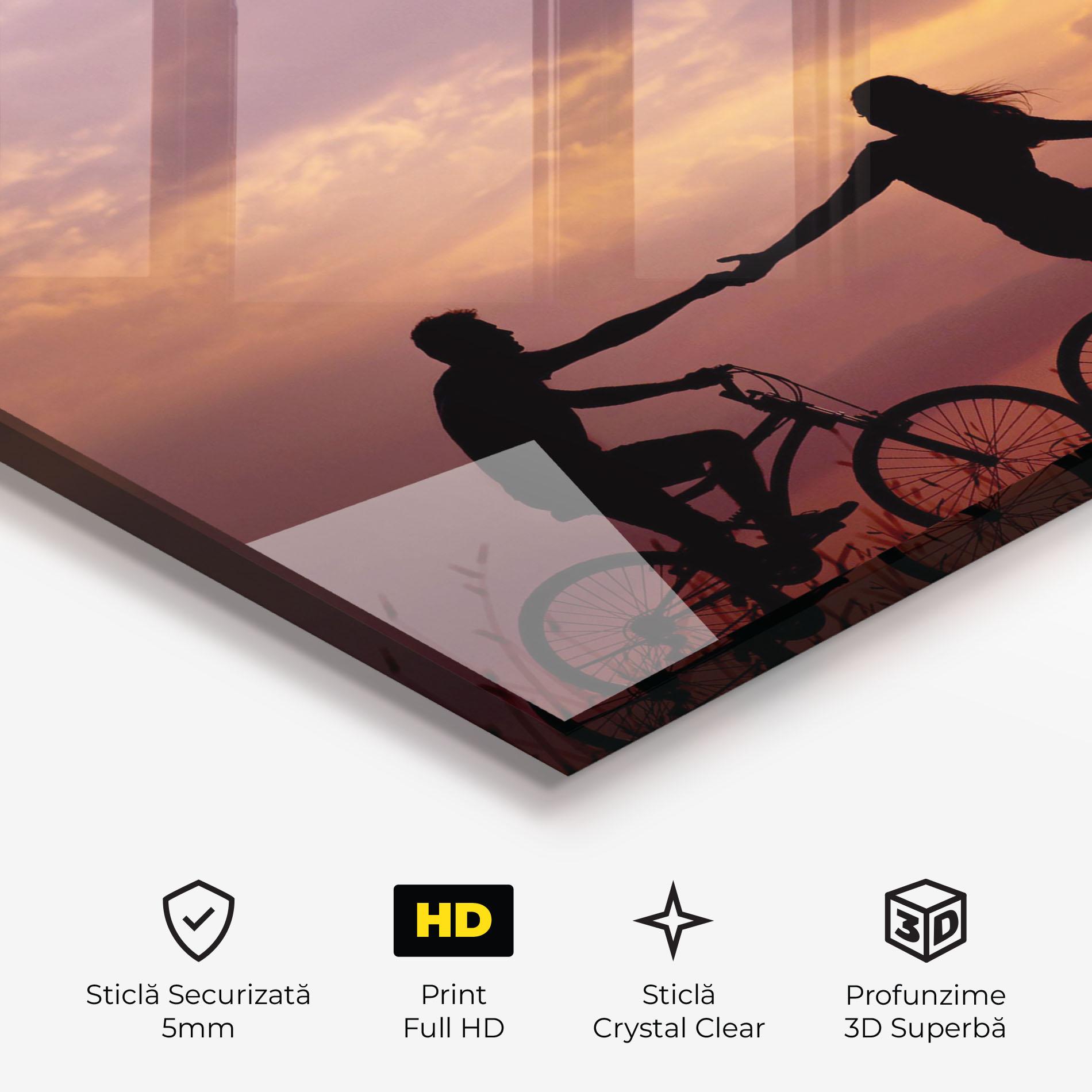 Tablou Sticla Bike Couple mockup 3