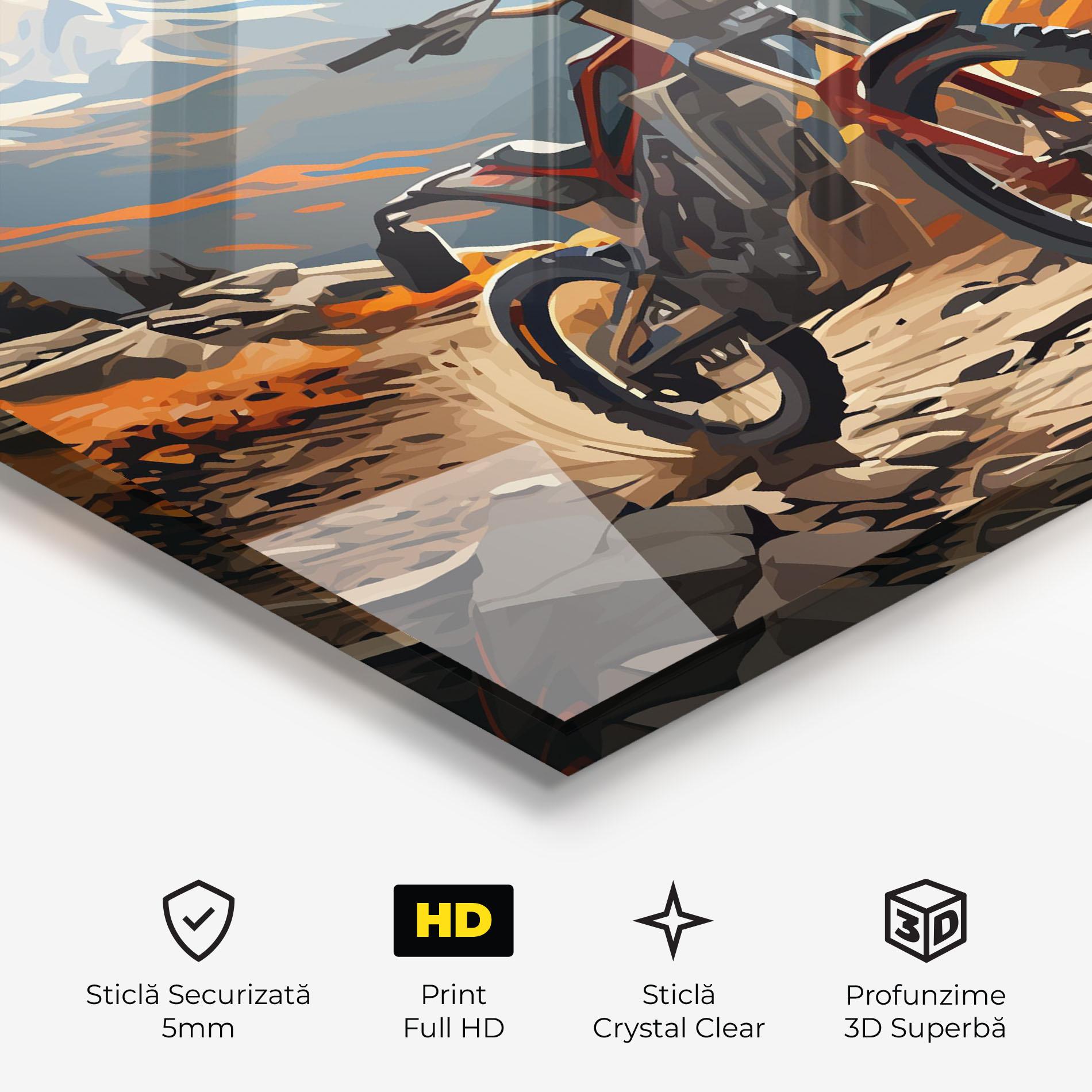 Tablou Sticla Bike Mountain mockup 3