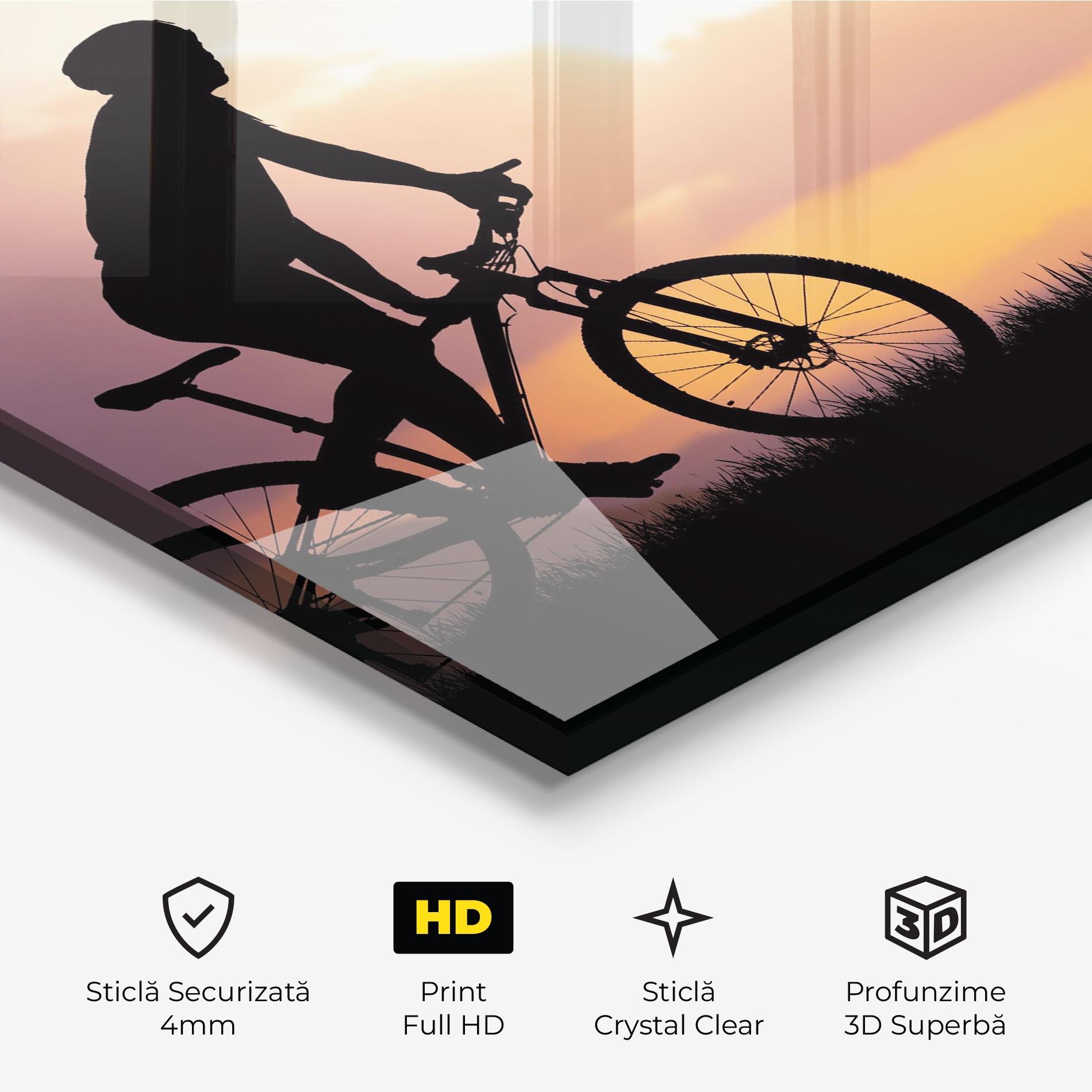 Tablou Sticla Bike Travel Concept mockup 3