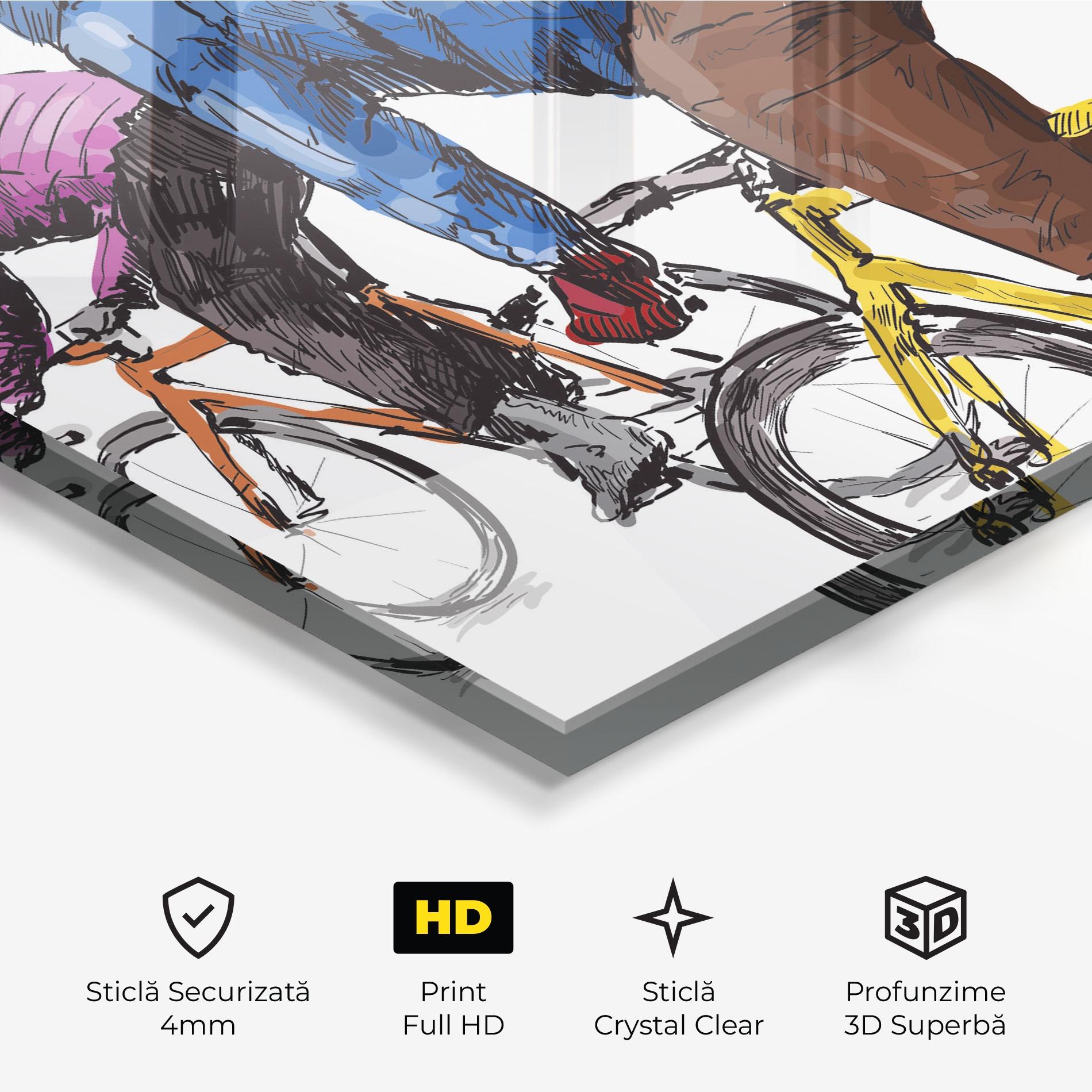 Tablou Sticla Bike Trip mockup 3