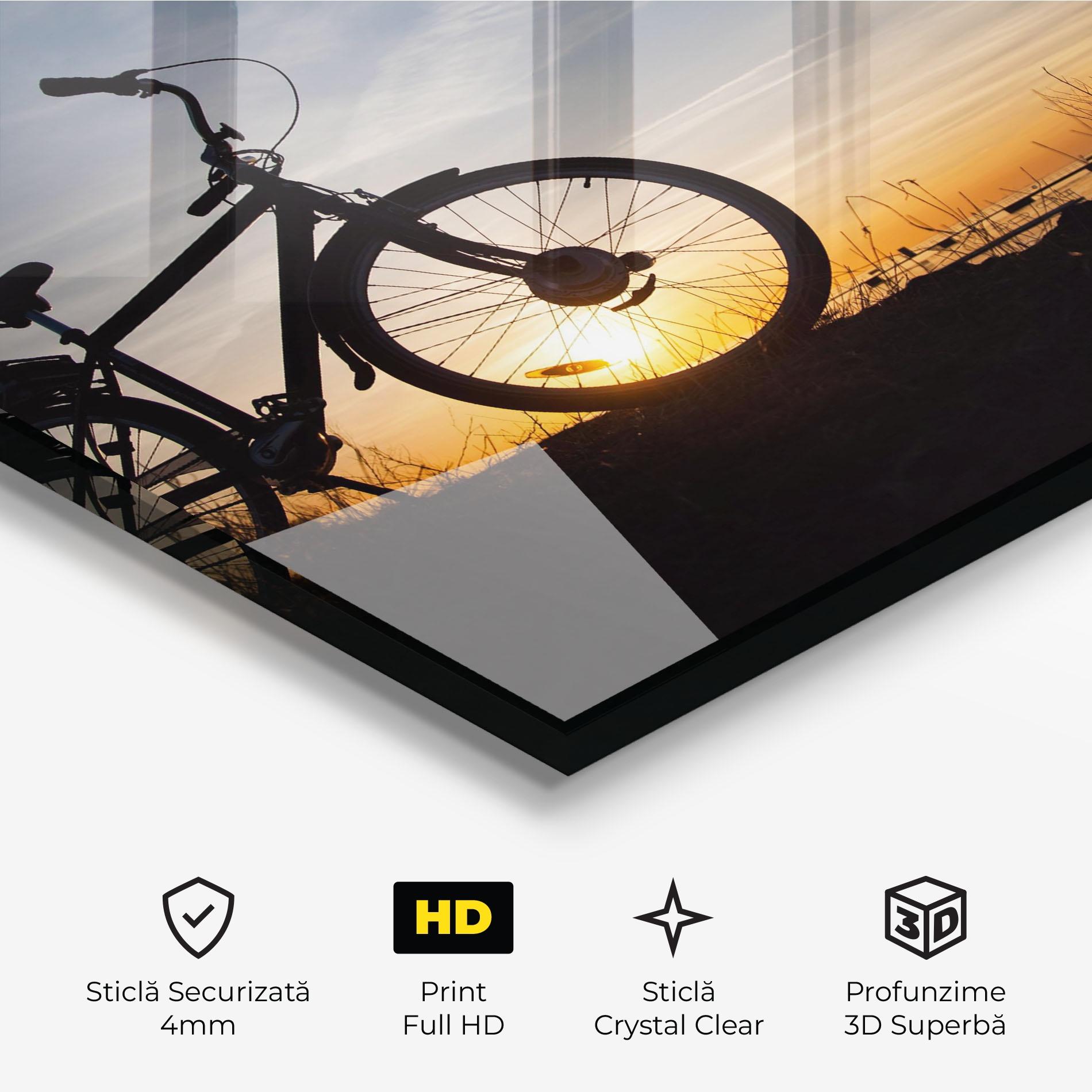 Tablou Sticla Blue Sky Bike mockup 3
