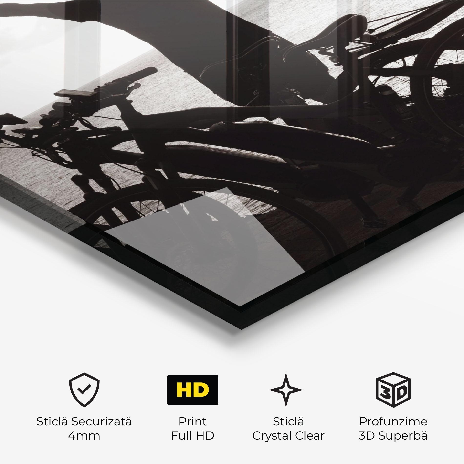 Tablou Sticla Facing Sea Woman mockup 3