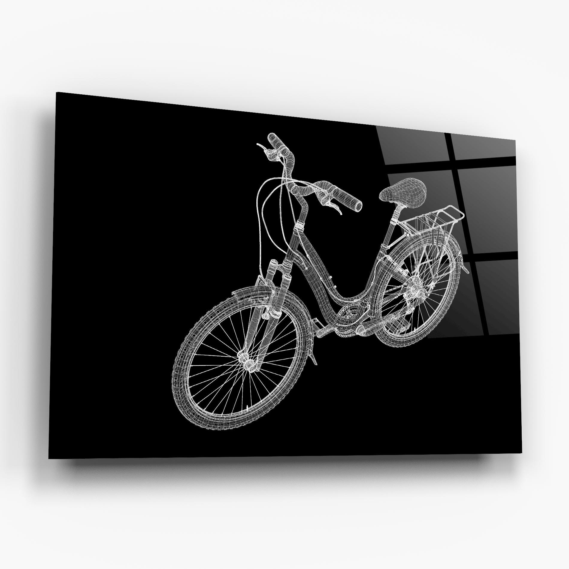 Tablou Sticla Bicycle 3d Model mockup 6