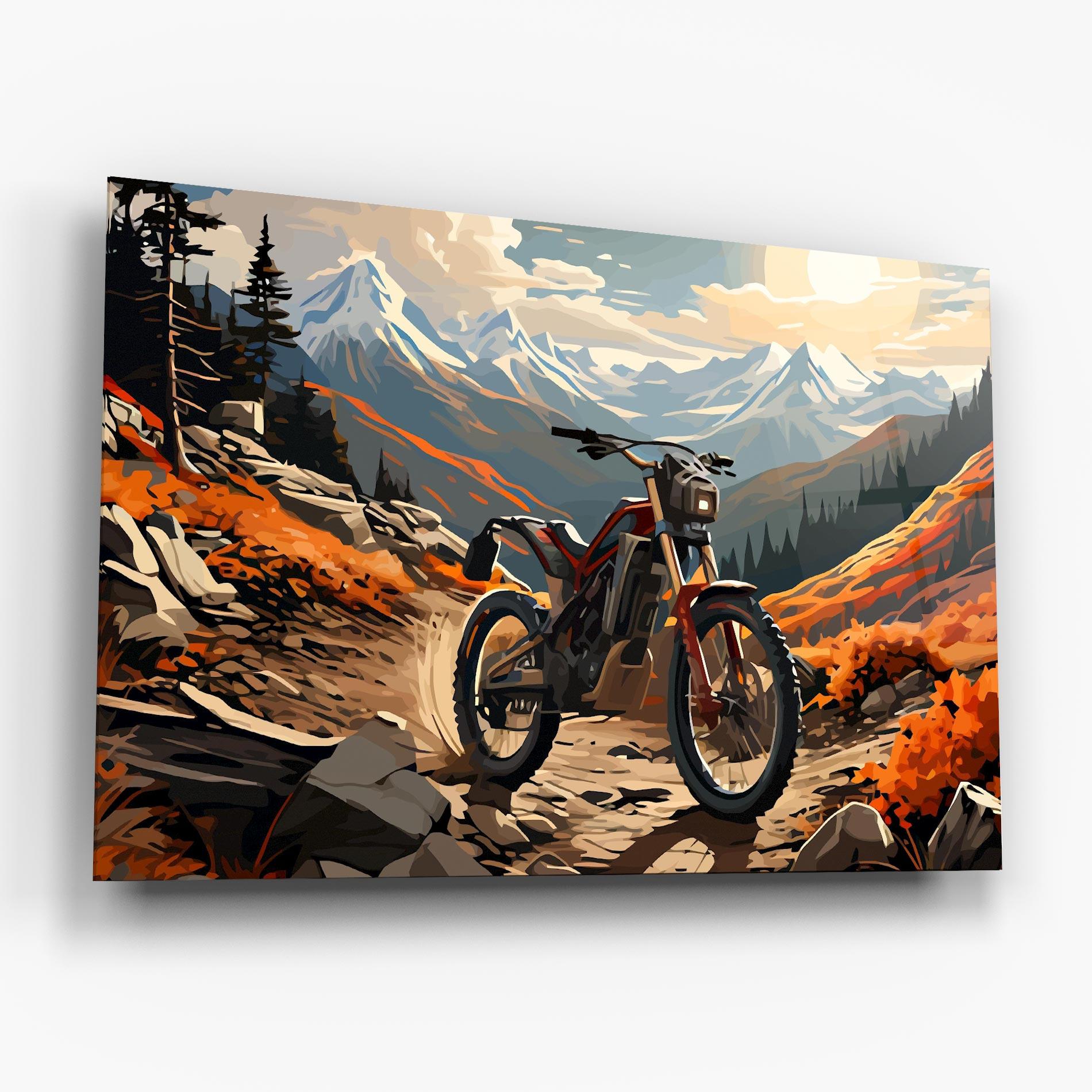 Tablou Sticla Bike Mountain mockup 6