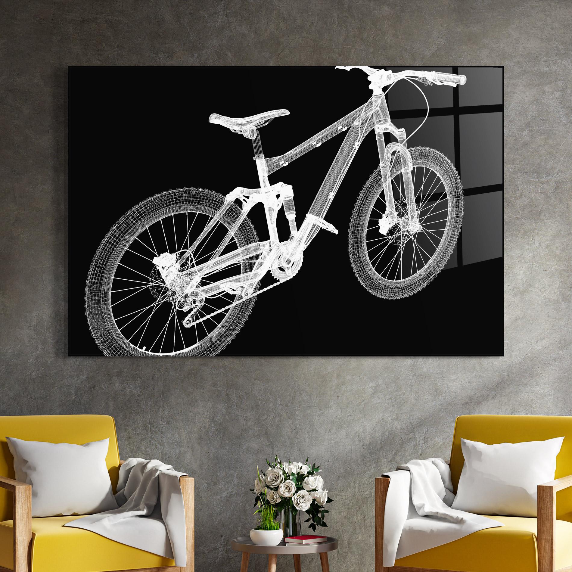 Tablou Sticla Bike 3d Model mockup 4