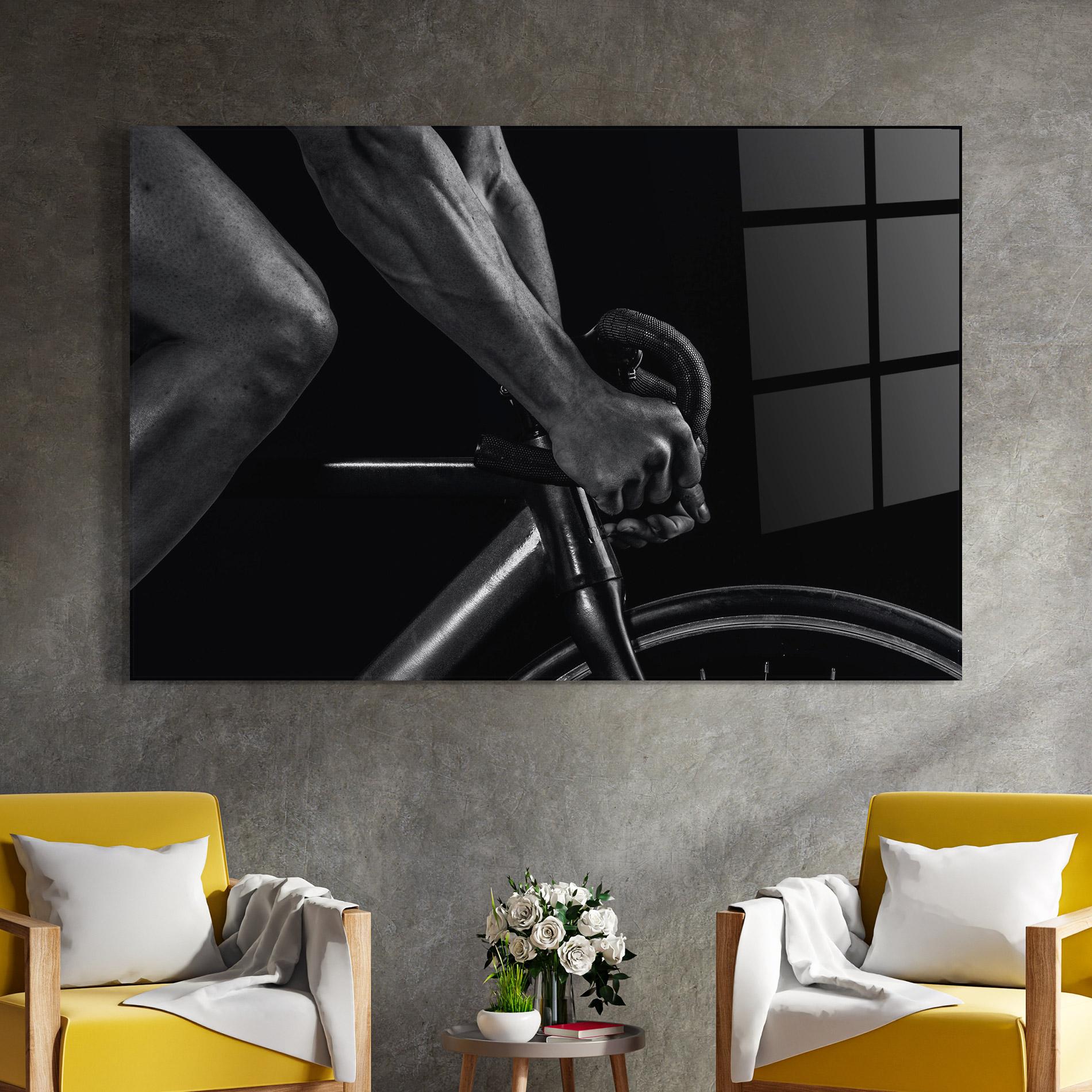 Tablou Sticla Bike Burst mockup 4