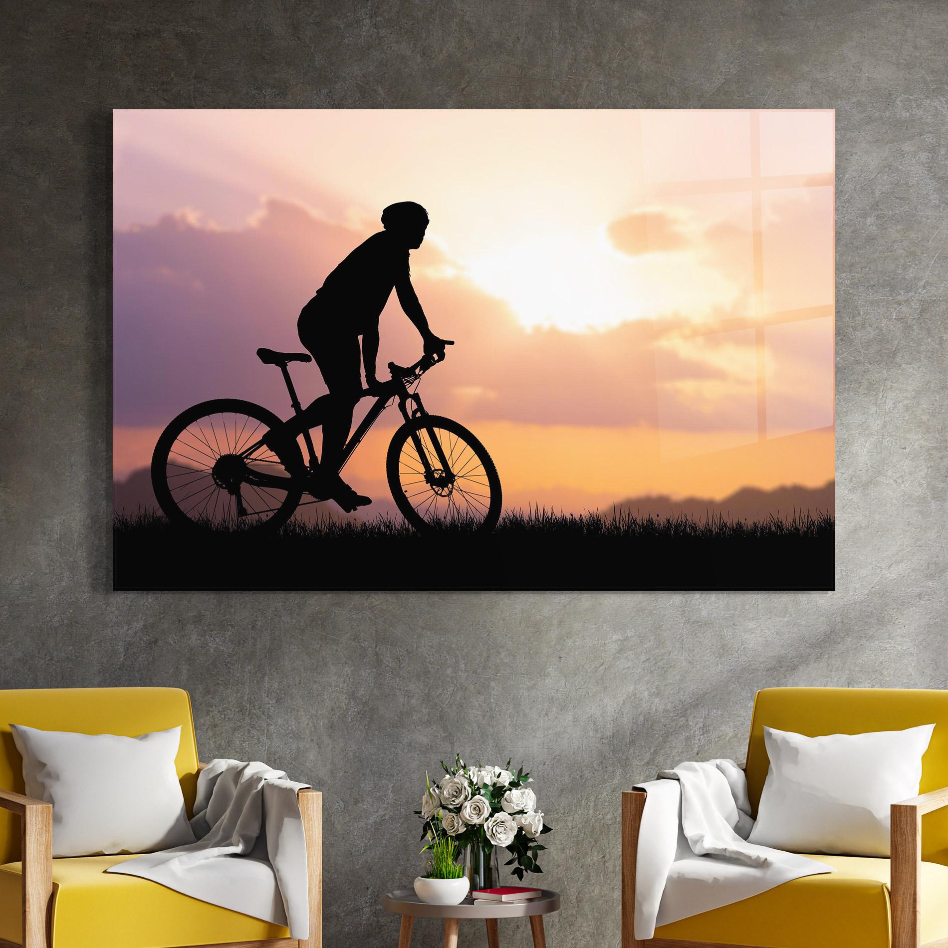 Tablou Sticla Bike Travel Concept mockup 4