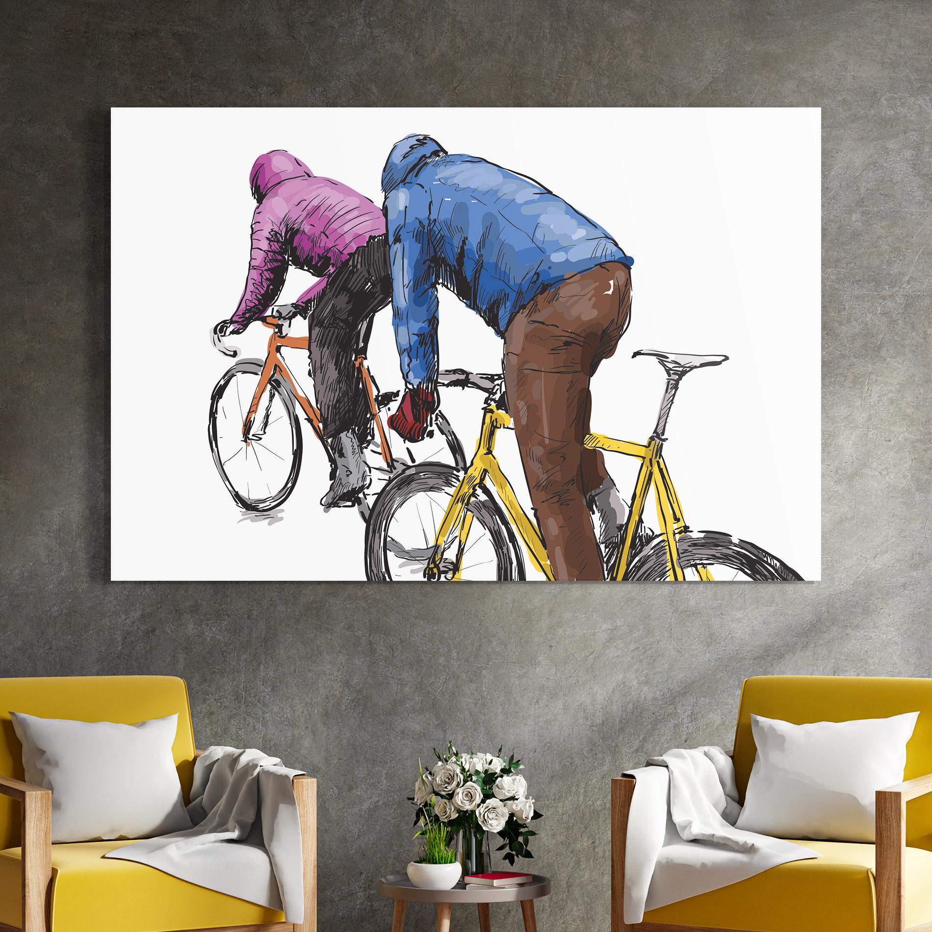 Tablou Sticla Bike Trip mockup 4