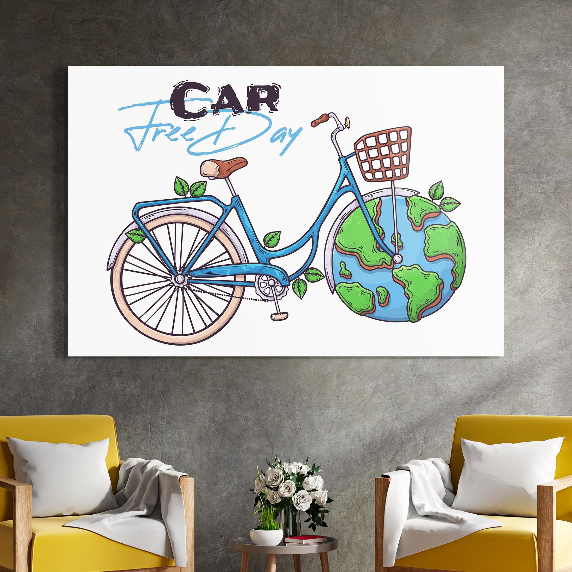 Tablou Sticla Free Day Bike mockup 4