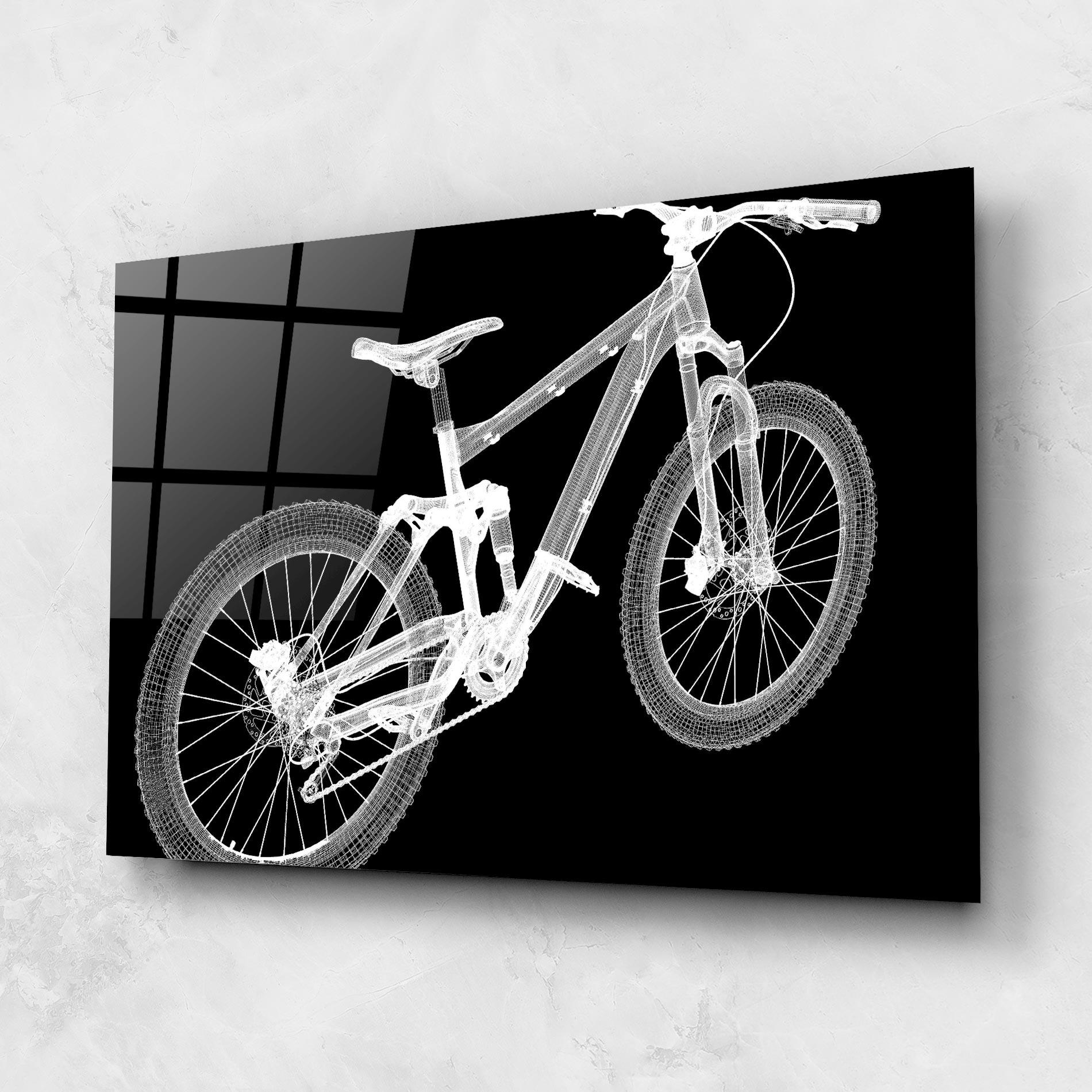 Tablou Sticla Bike 3d Model mockup 1