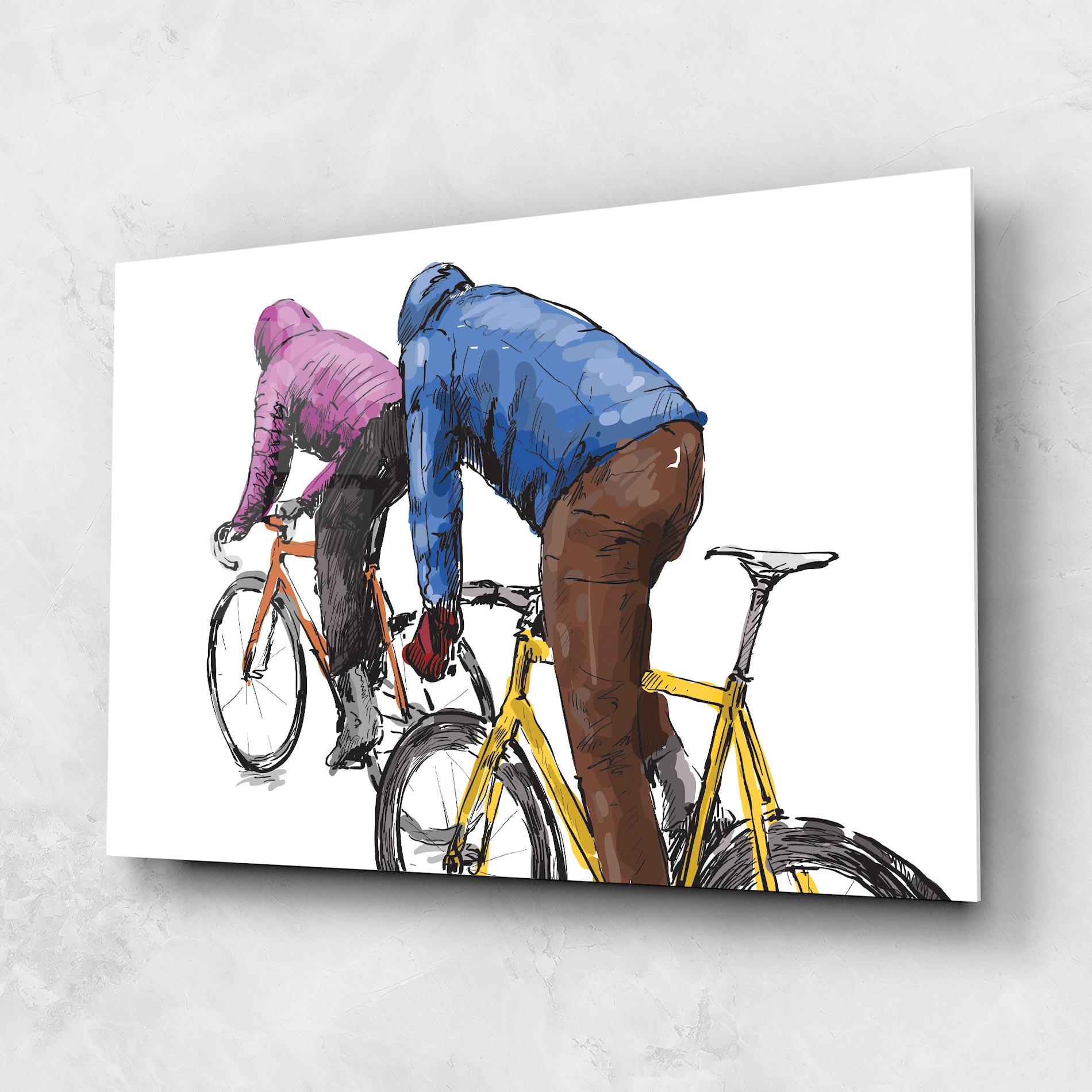 Tablou Sticla Bike Trip mockup 1