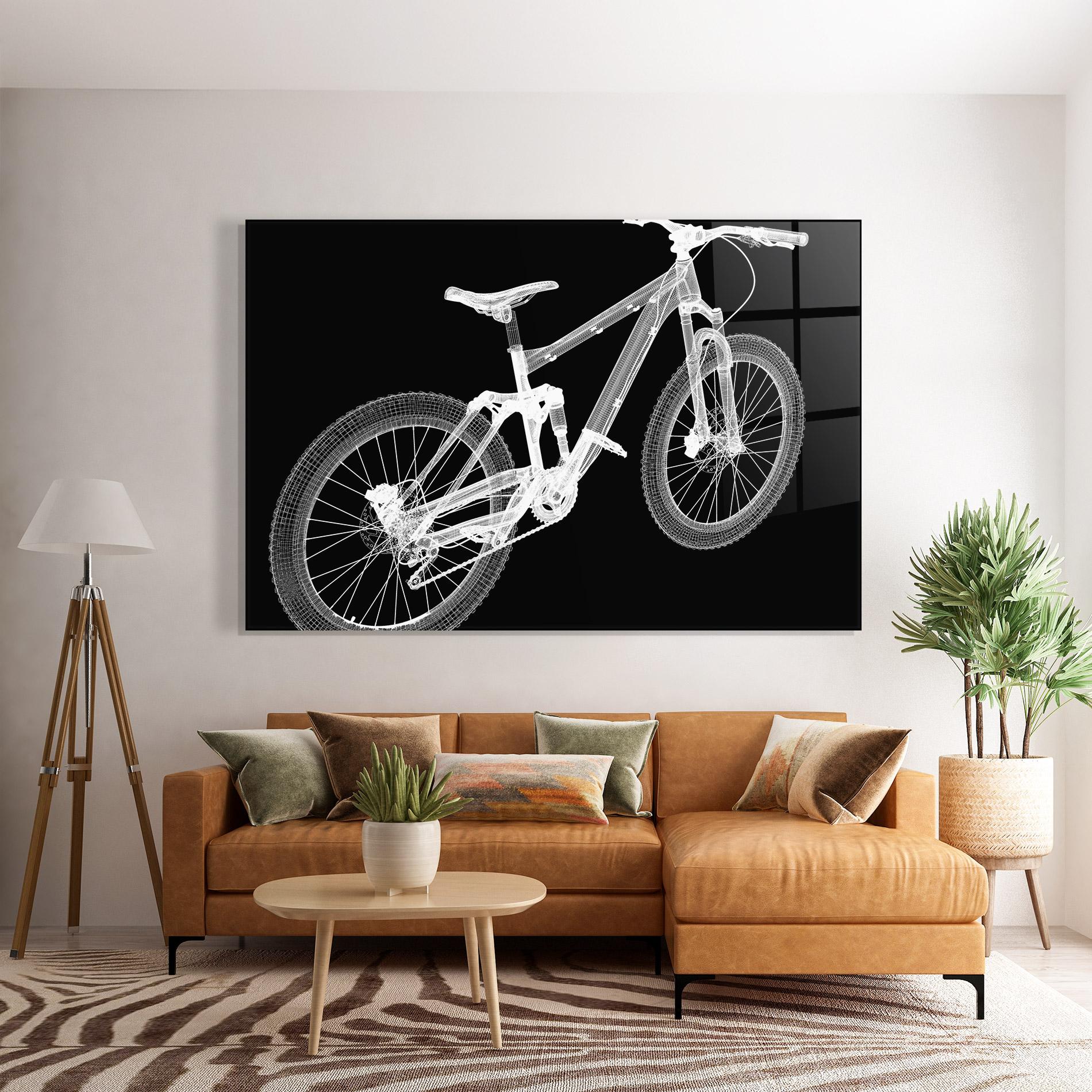 Tablou Sticla Bike 3d Model mockup 7