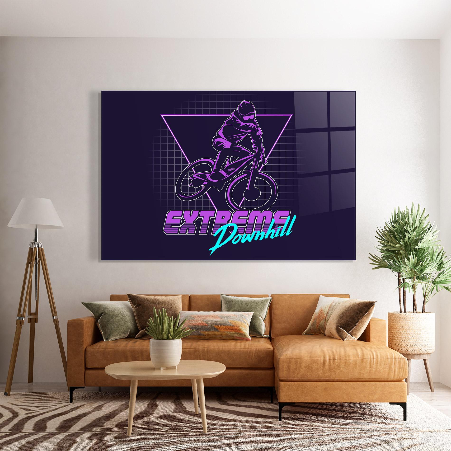 Tablou Sticla Extreme Downhill mockup 7