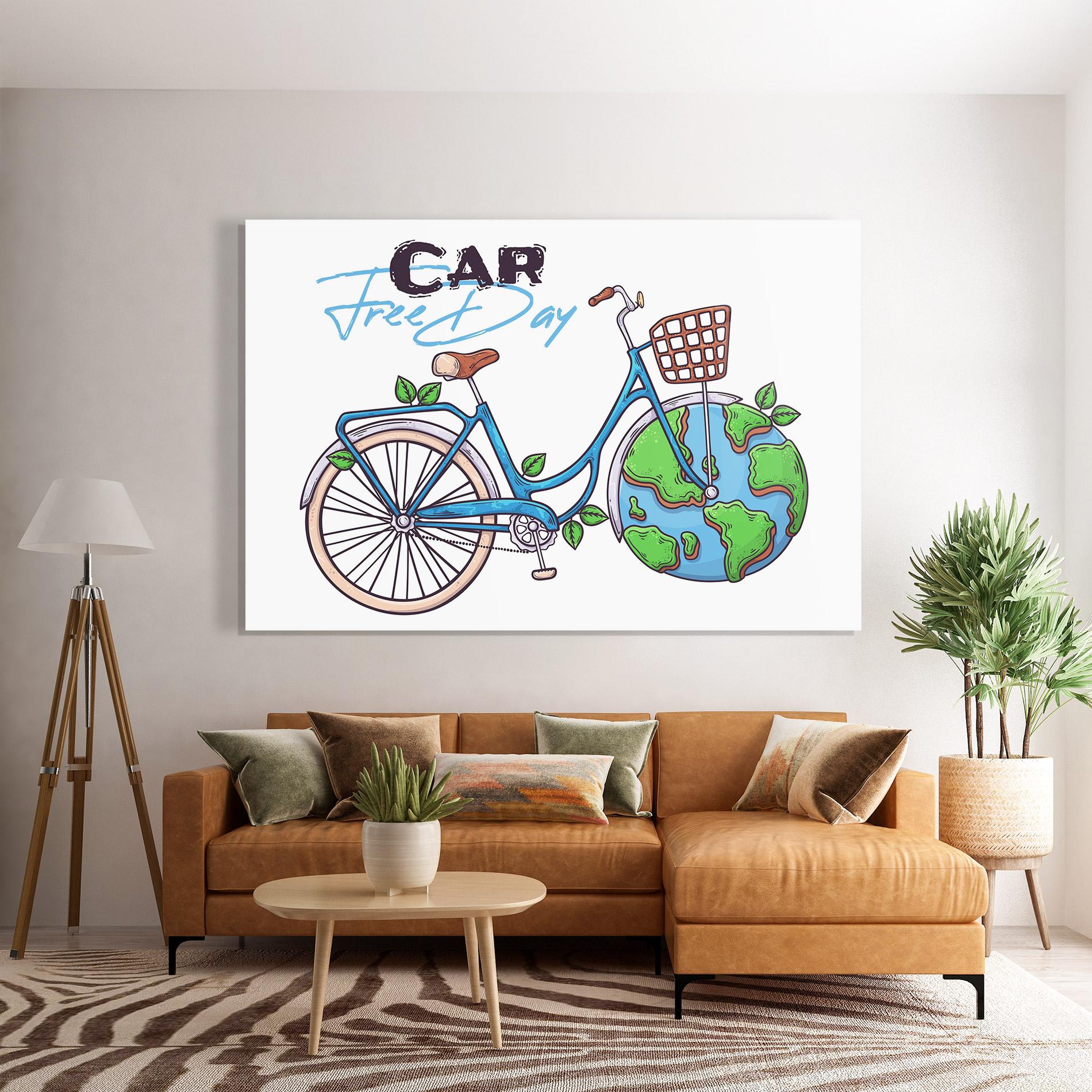Tablou Sticla Free Day Bike mockup 7