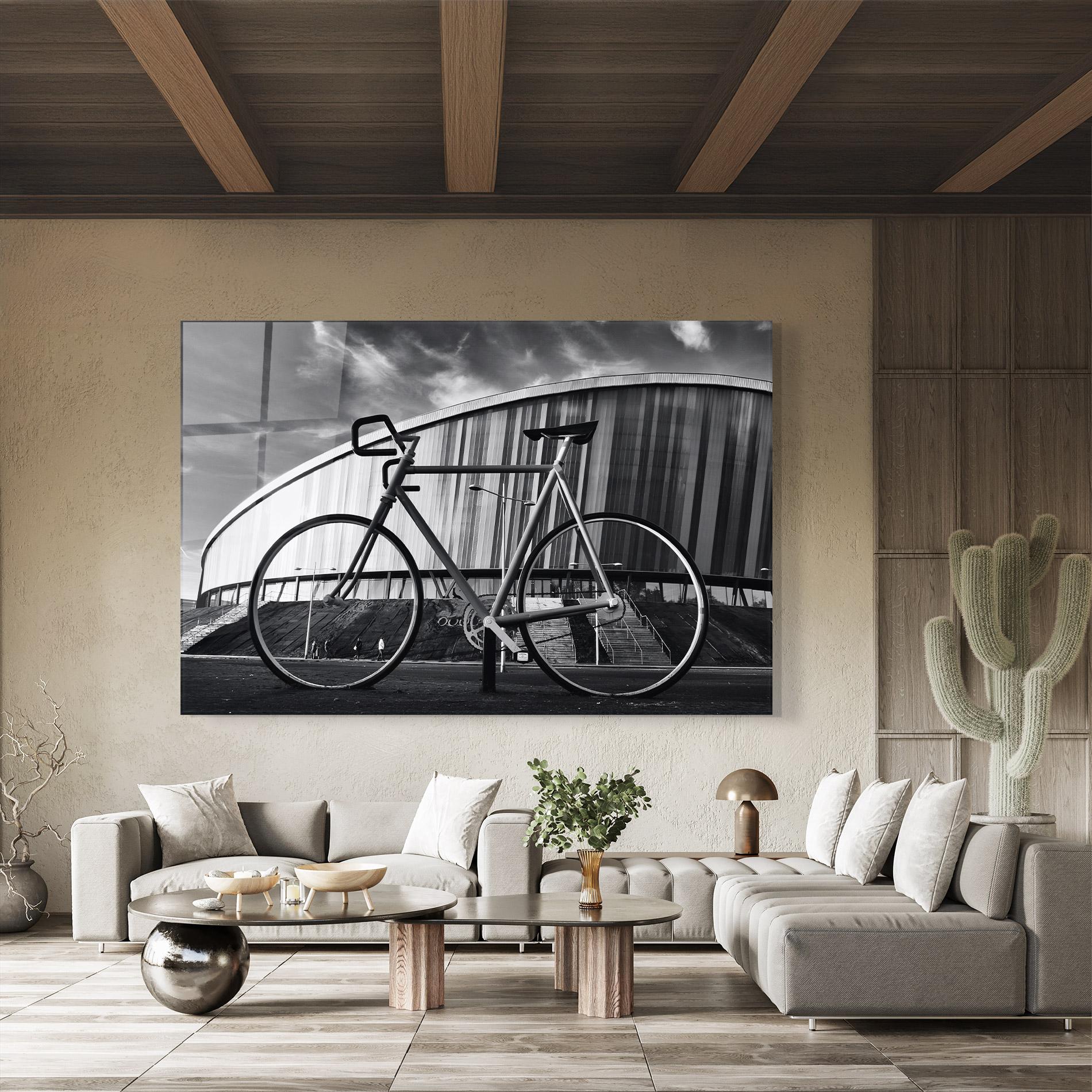 Tablou Sticla Big Grey Bike mockup 8