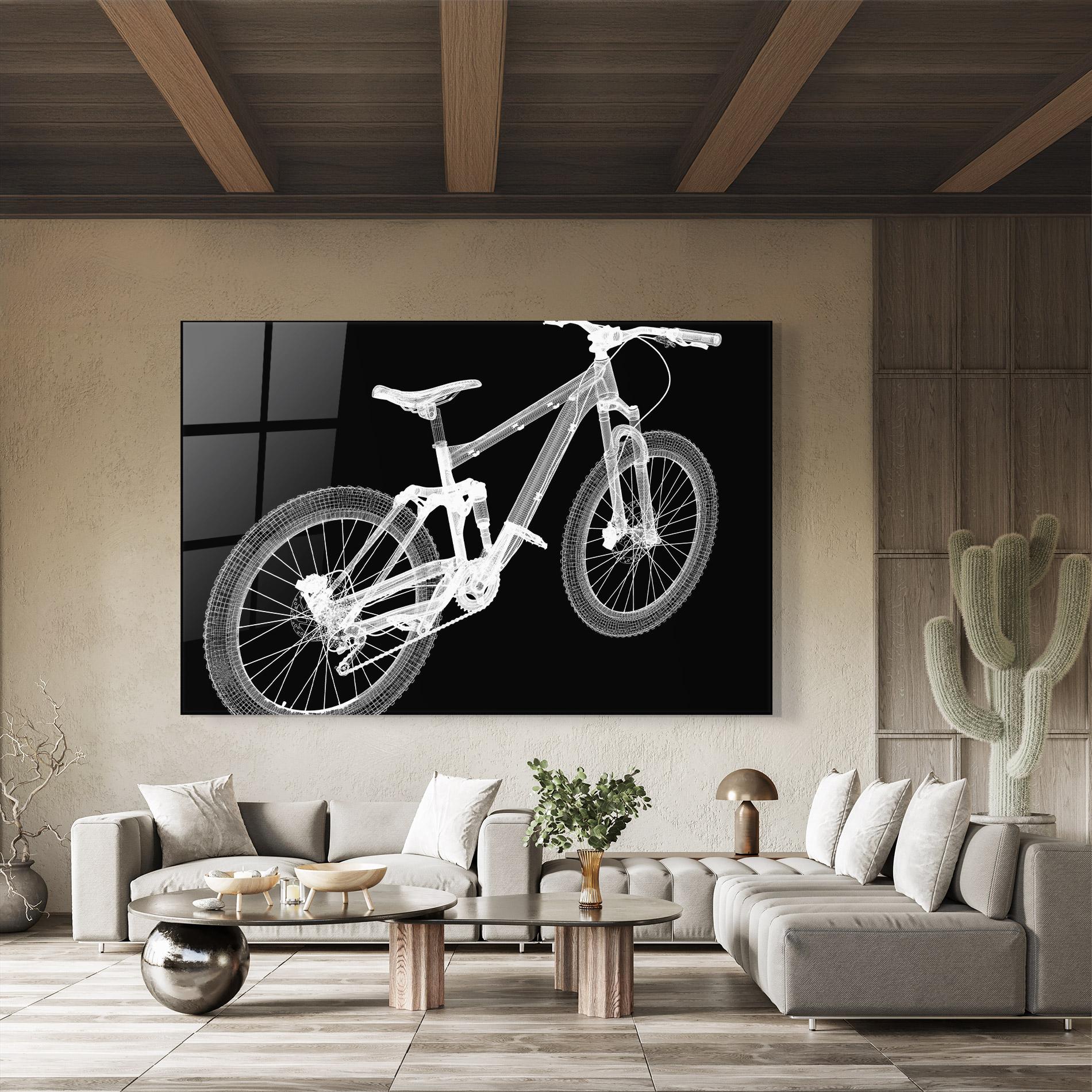 Tablou Sticla Bike 3d Model mockup 8