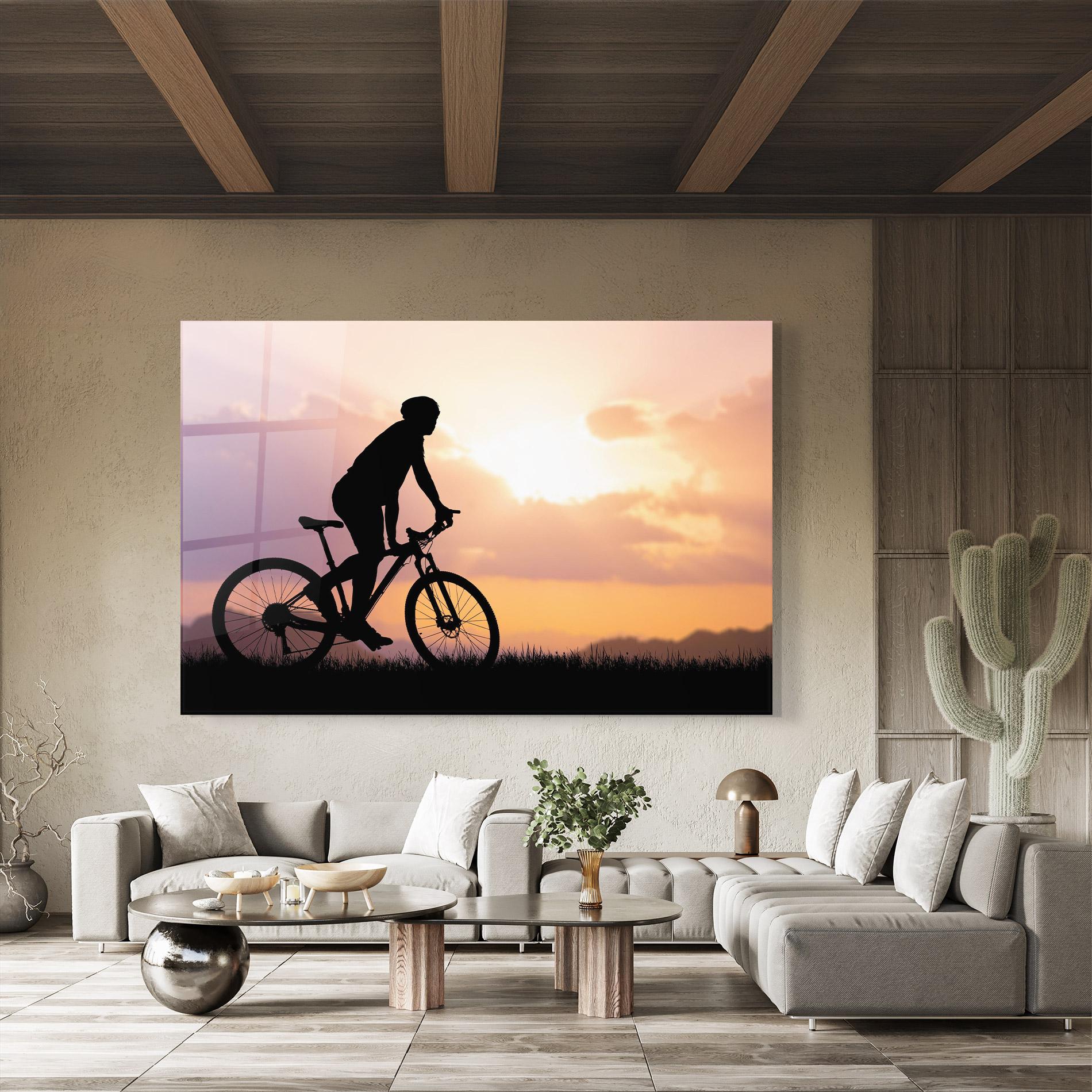 Tablou Sticla Bike Travel Concept mockup 8