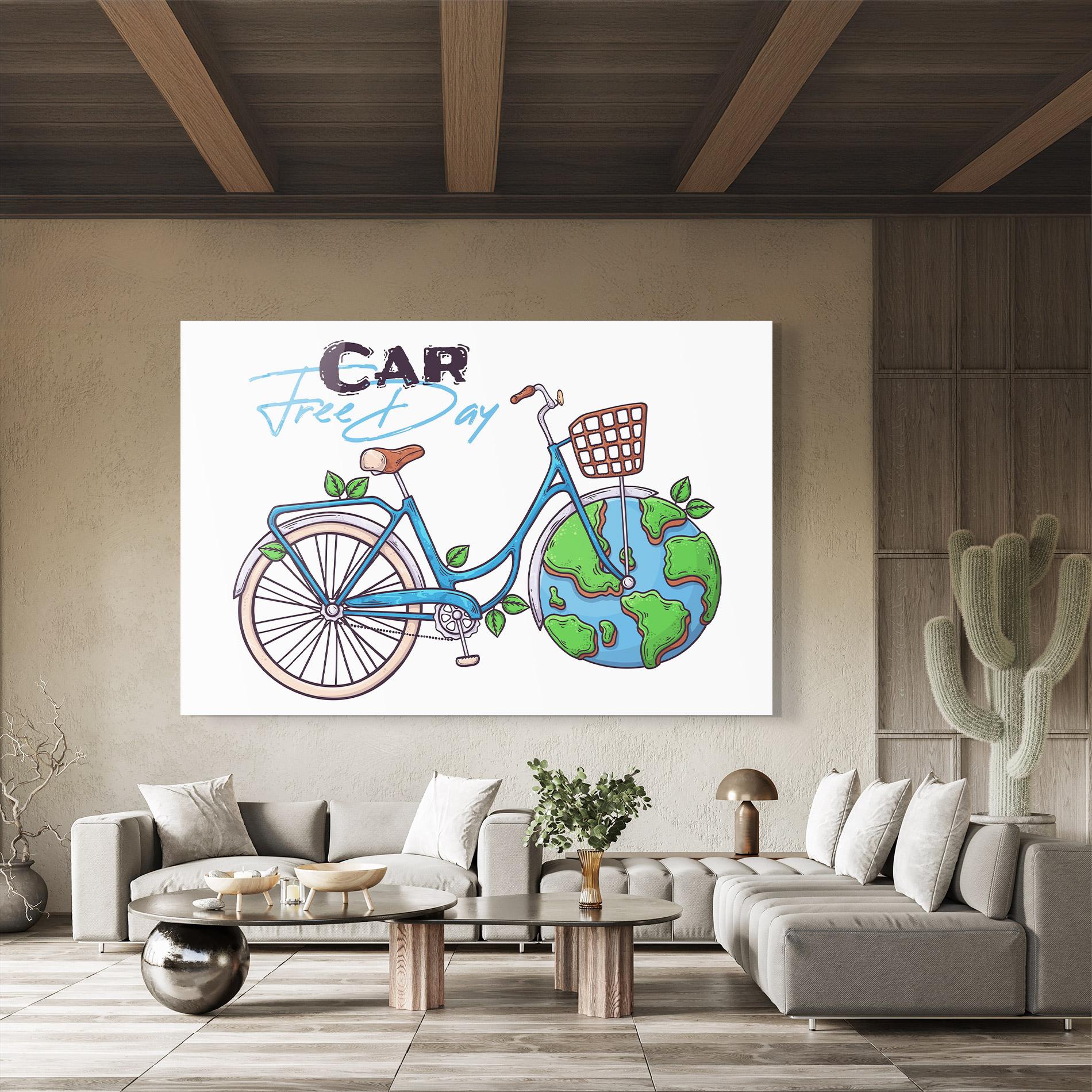 Tablou Sticla Free Day Bike mockup 8
