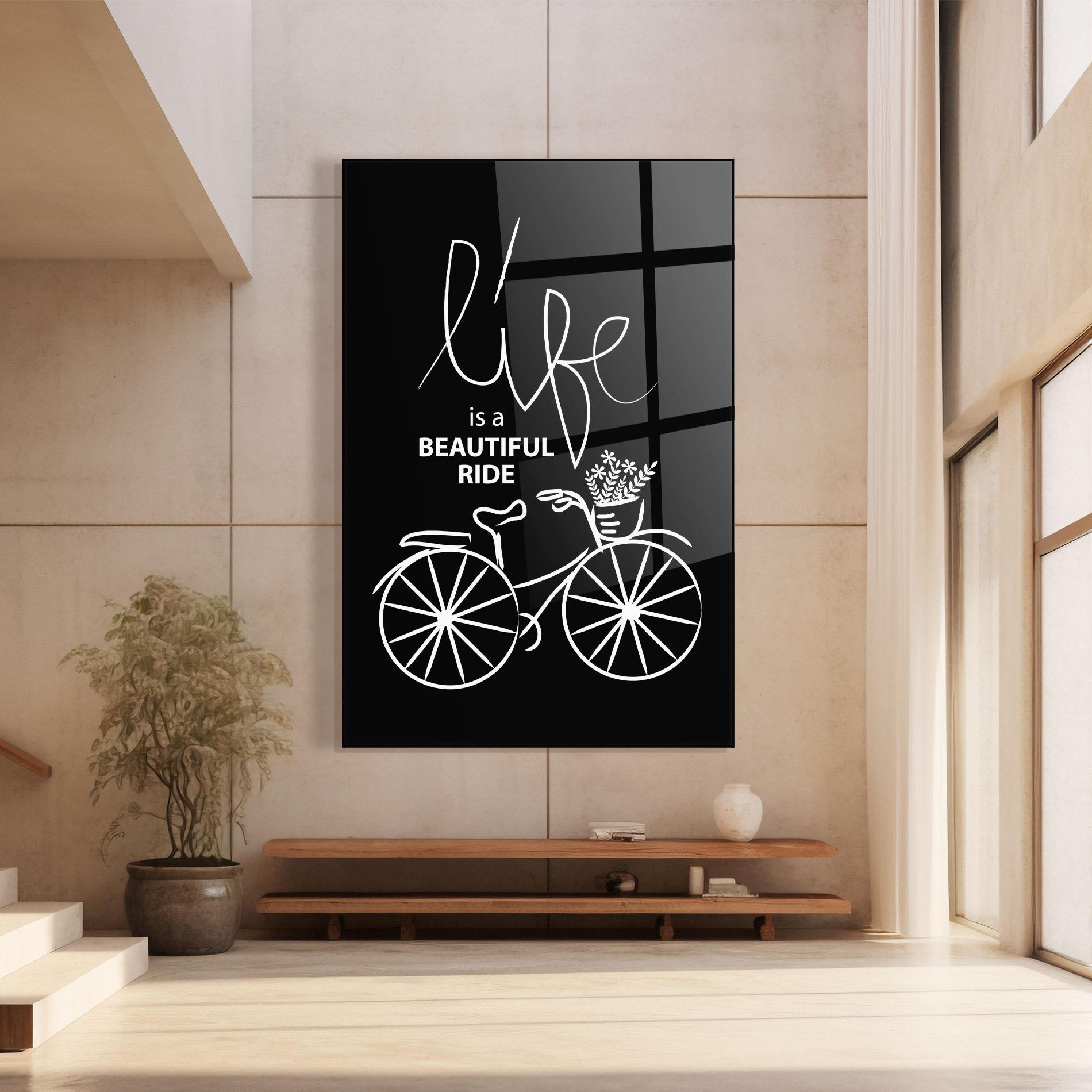 Tablou Sticla Beautiful Ride mockup 8