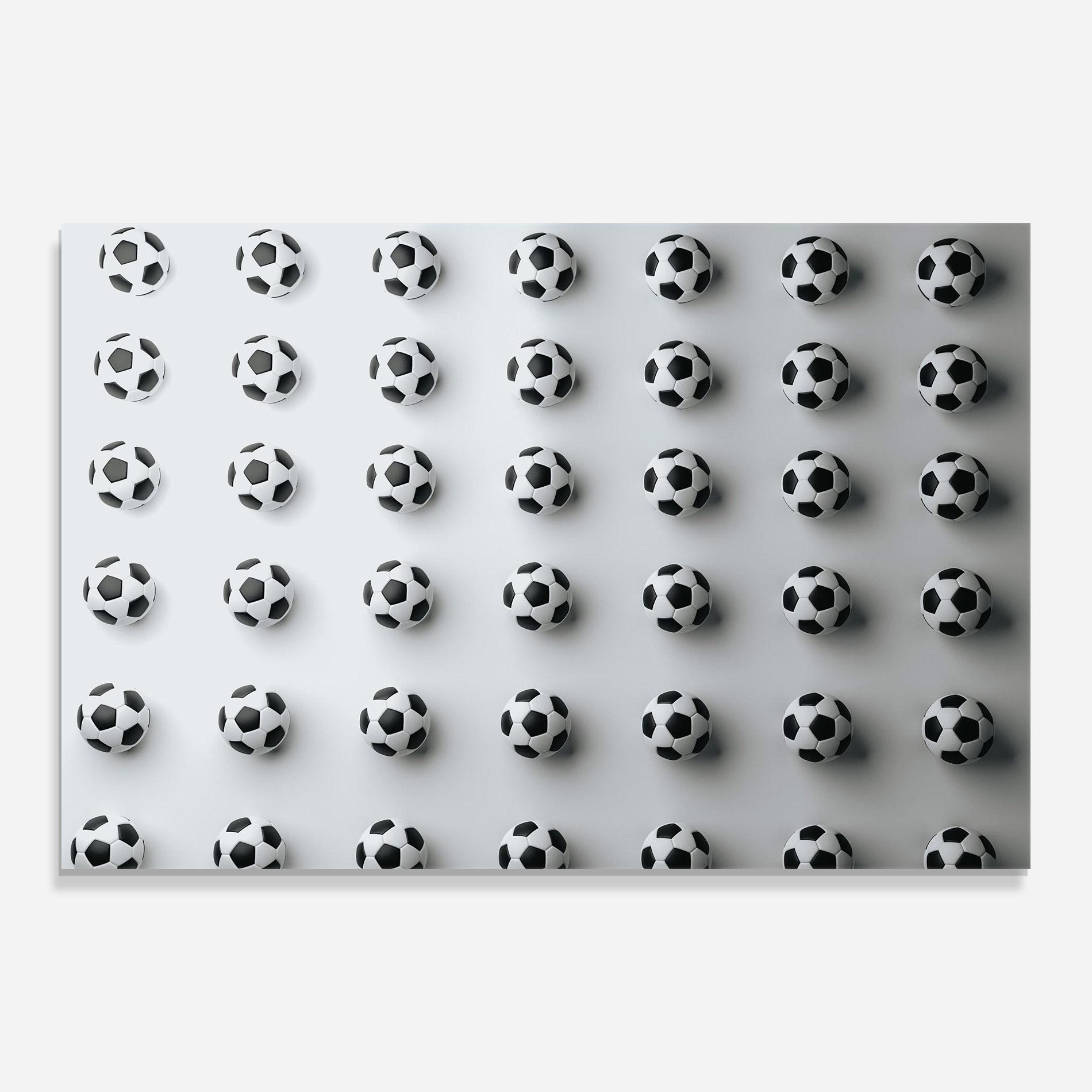 Tablou Sticla Football Pattern mockup 0