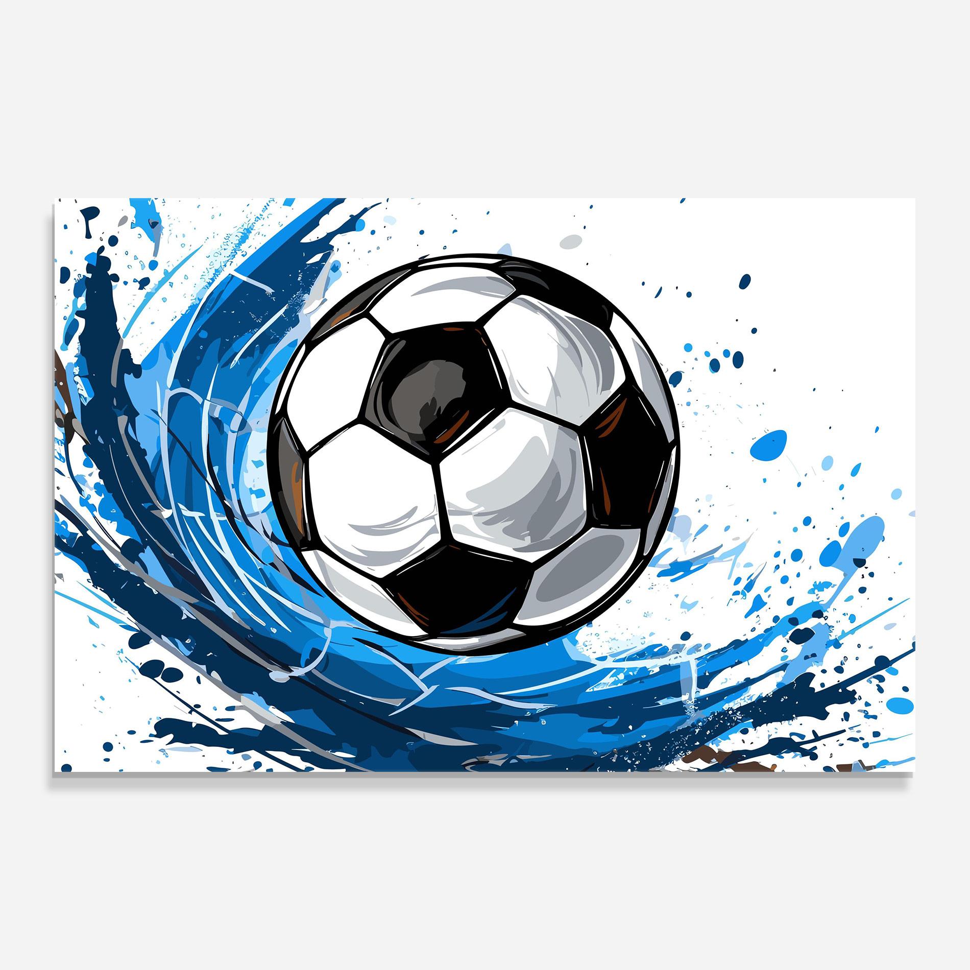 Tablou Sticla Football Wave mockup 0