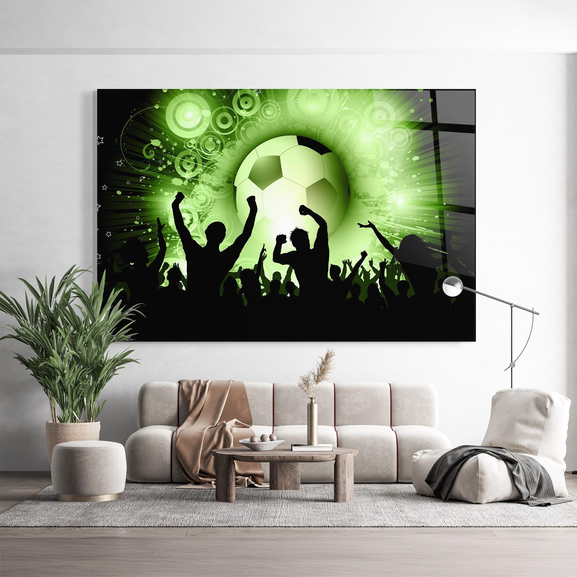 Tablou Sticla Football Crowd mockup 9